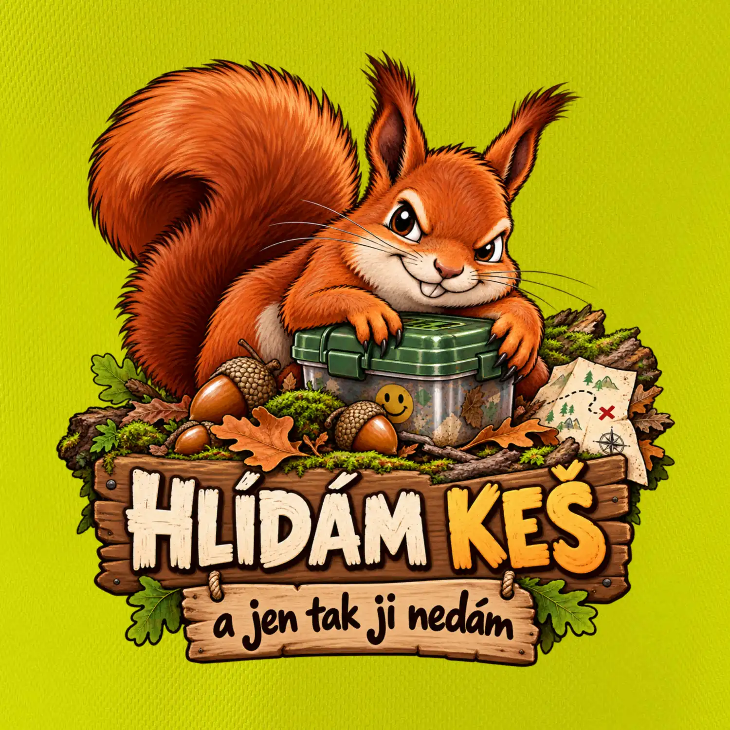 Hlídám keš veverka s pokladem
