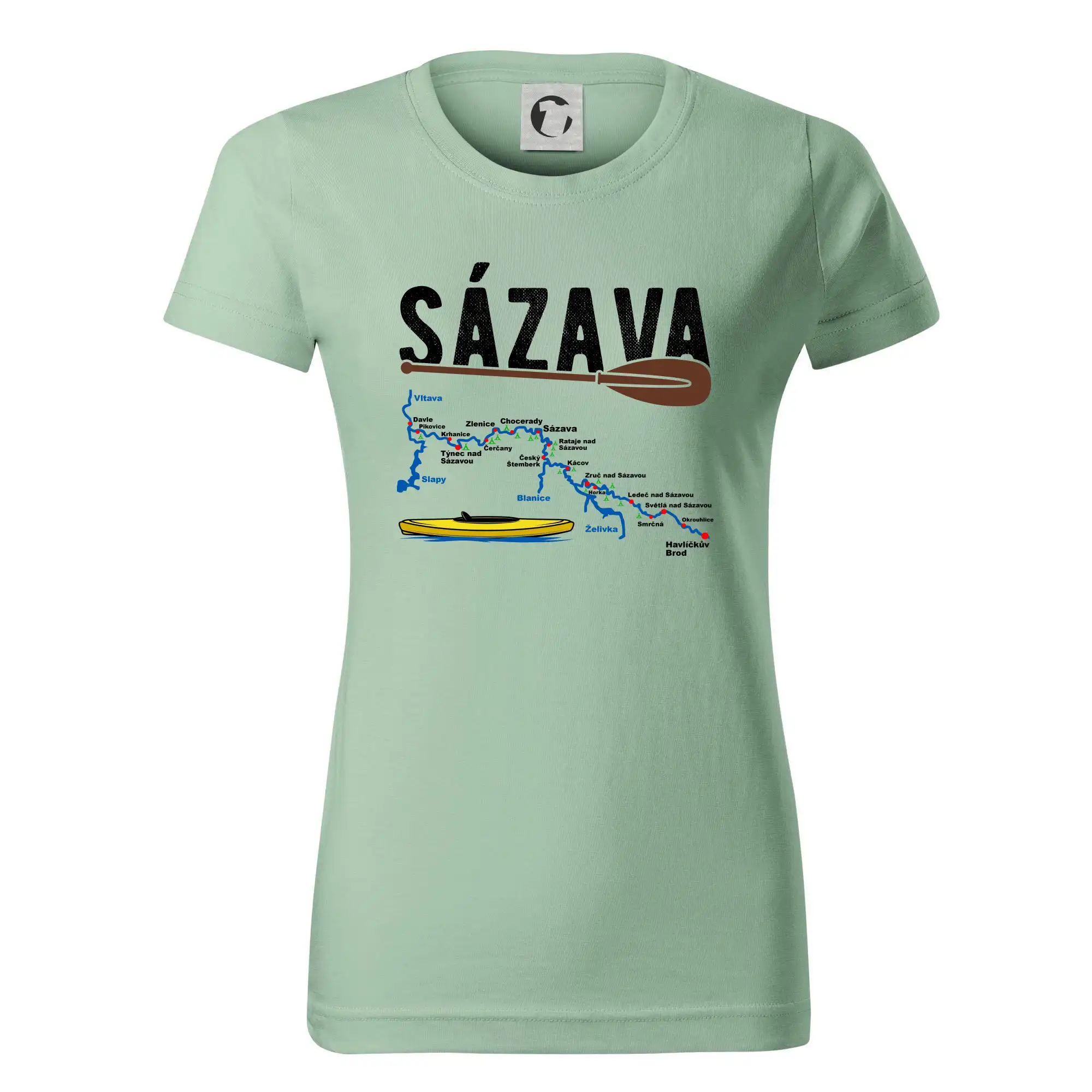 Mapa řeky Sázavy