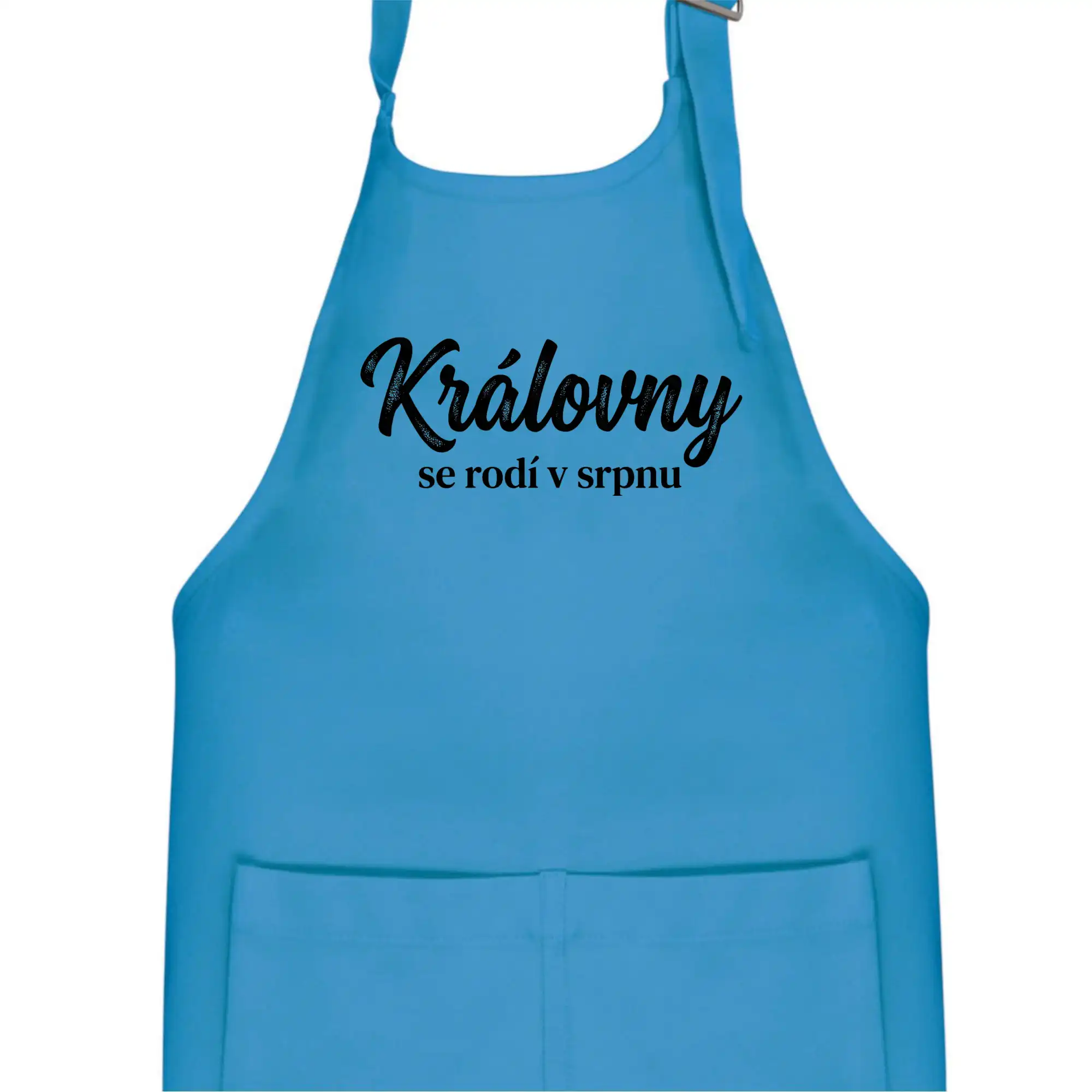 Černobílý nápis  Královny se rodí v srpnu