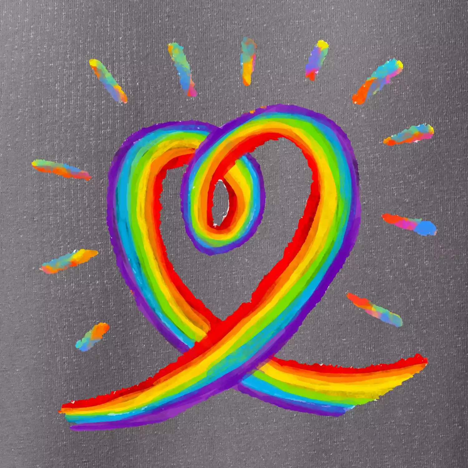 Srdce pride duha kreslená