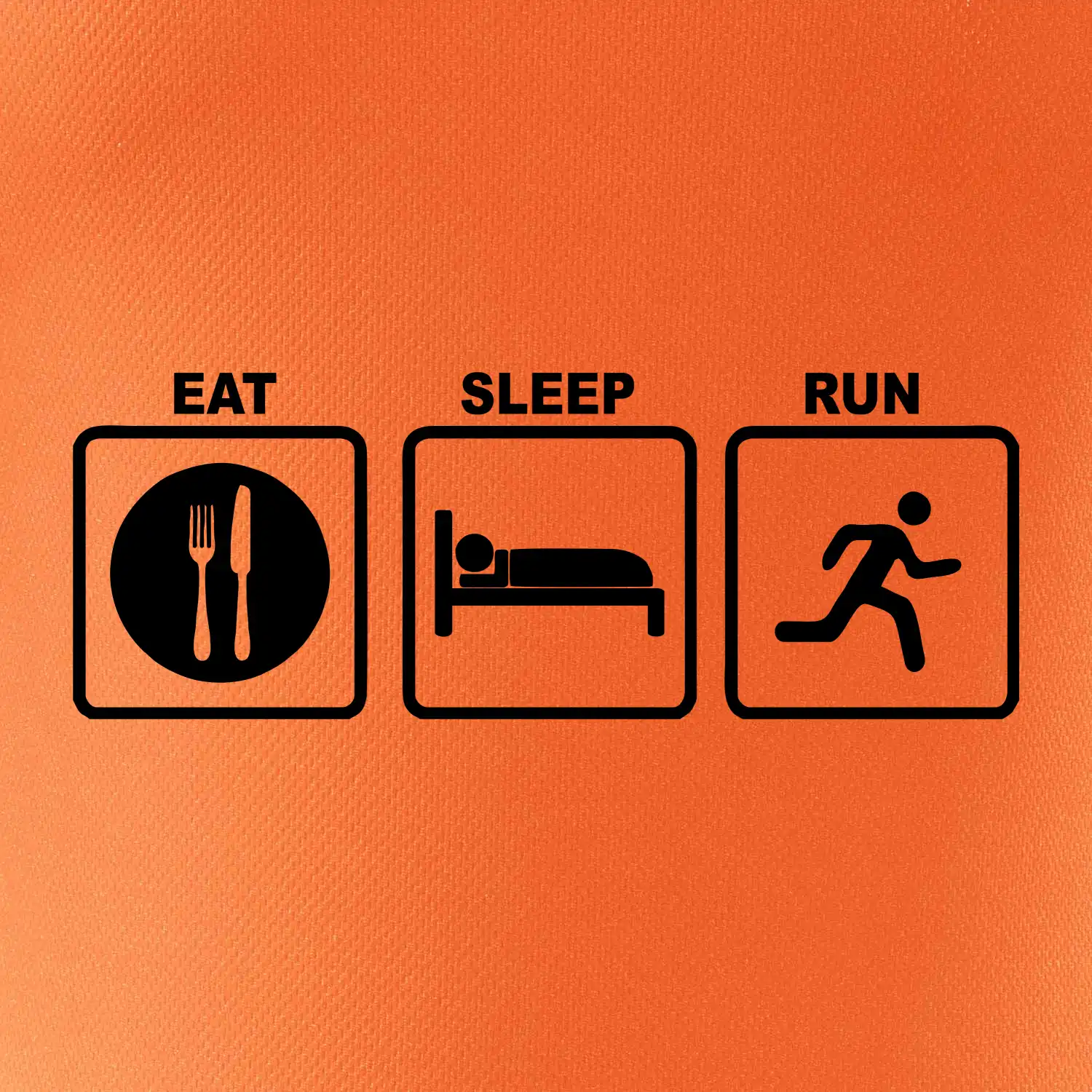 Eat sleep run čtverce