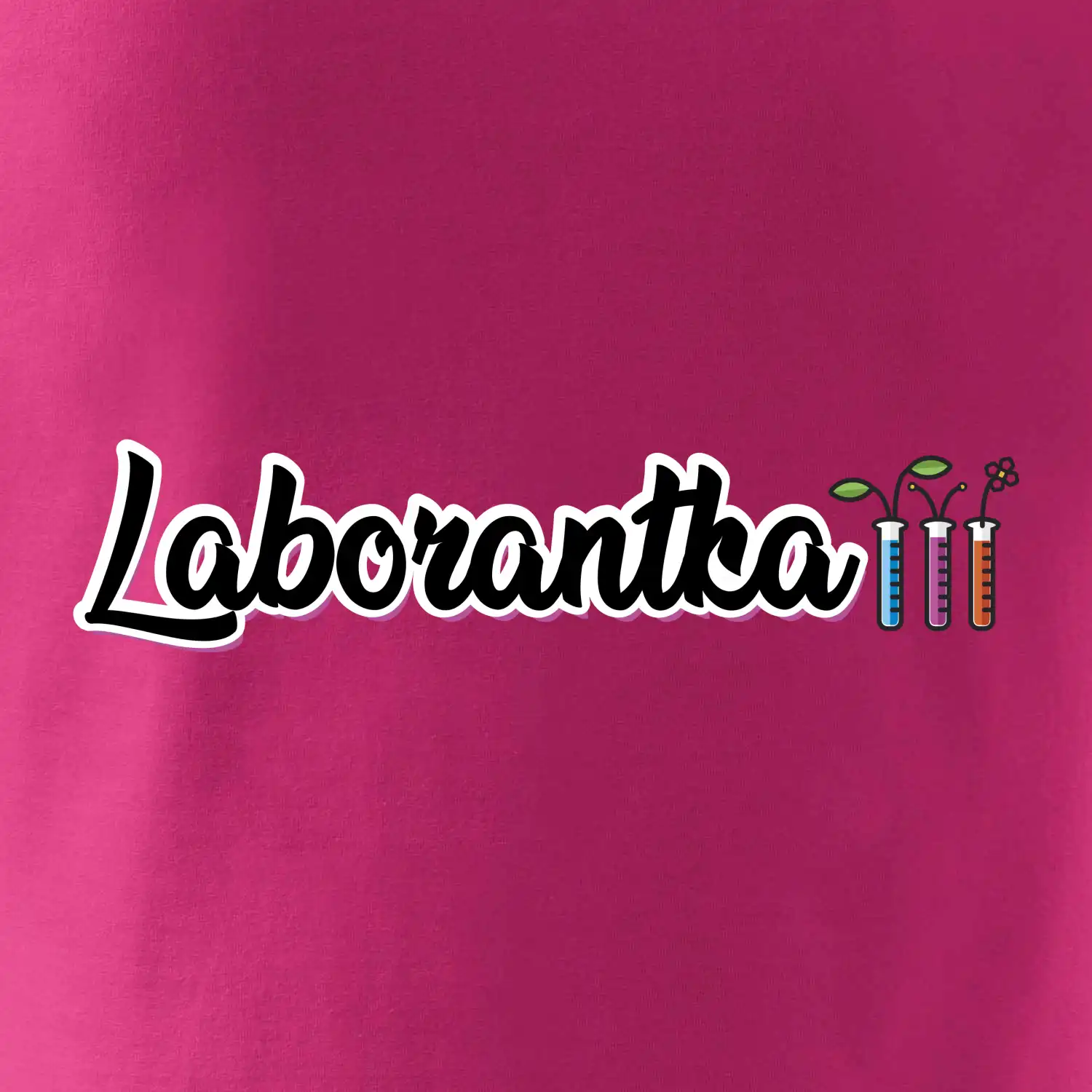 Laborantka a zkumavky