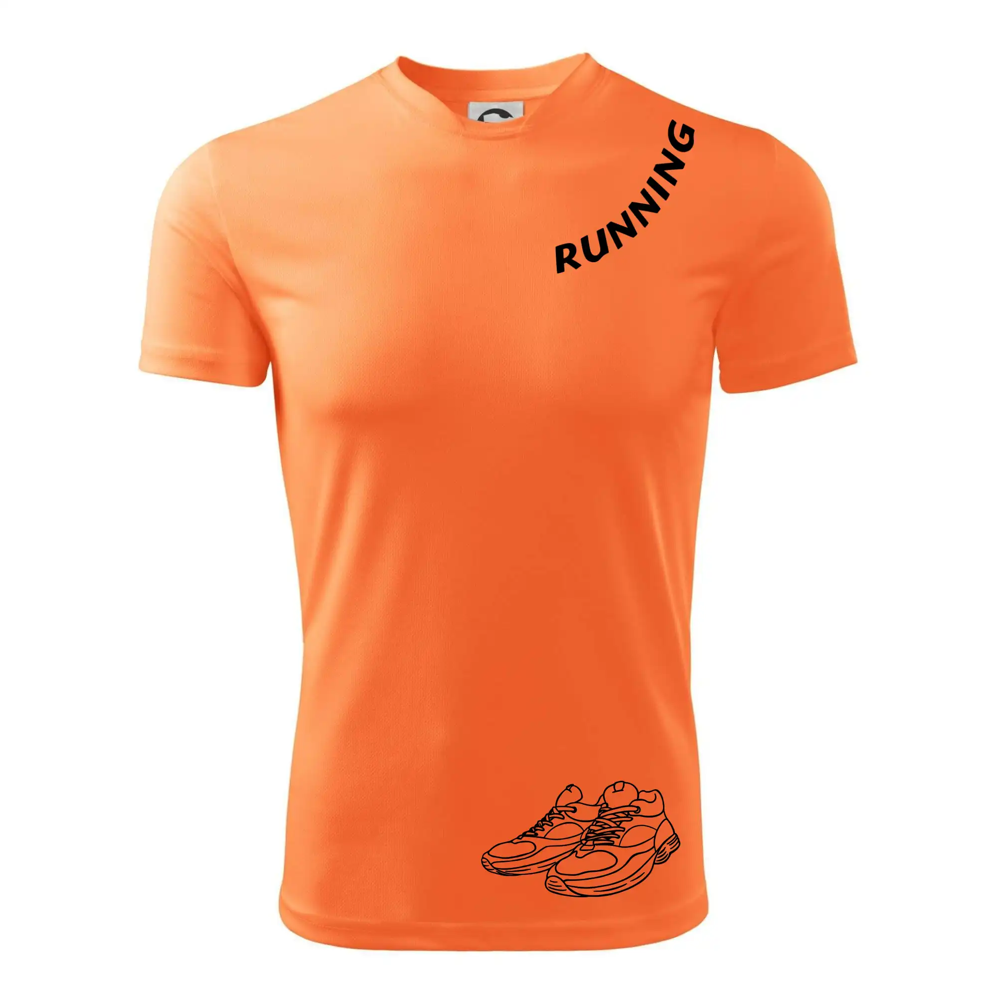 Running nápis šikmo