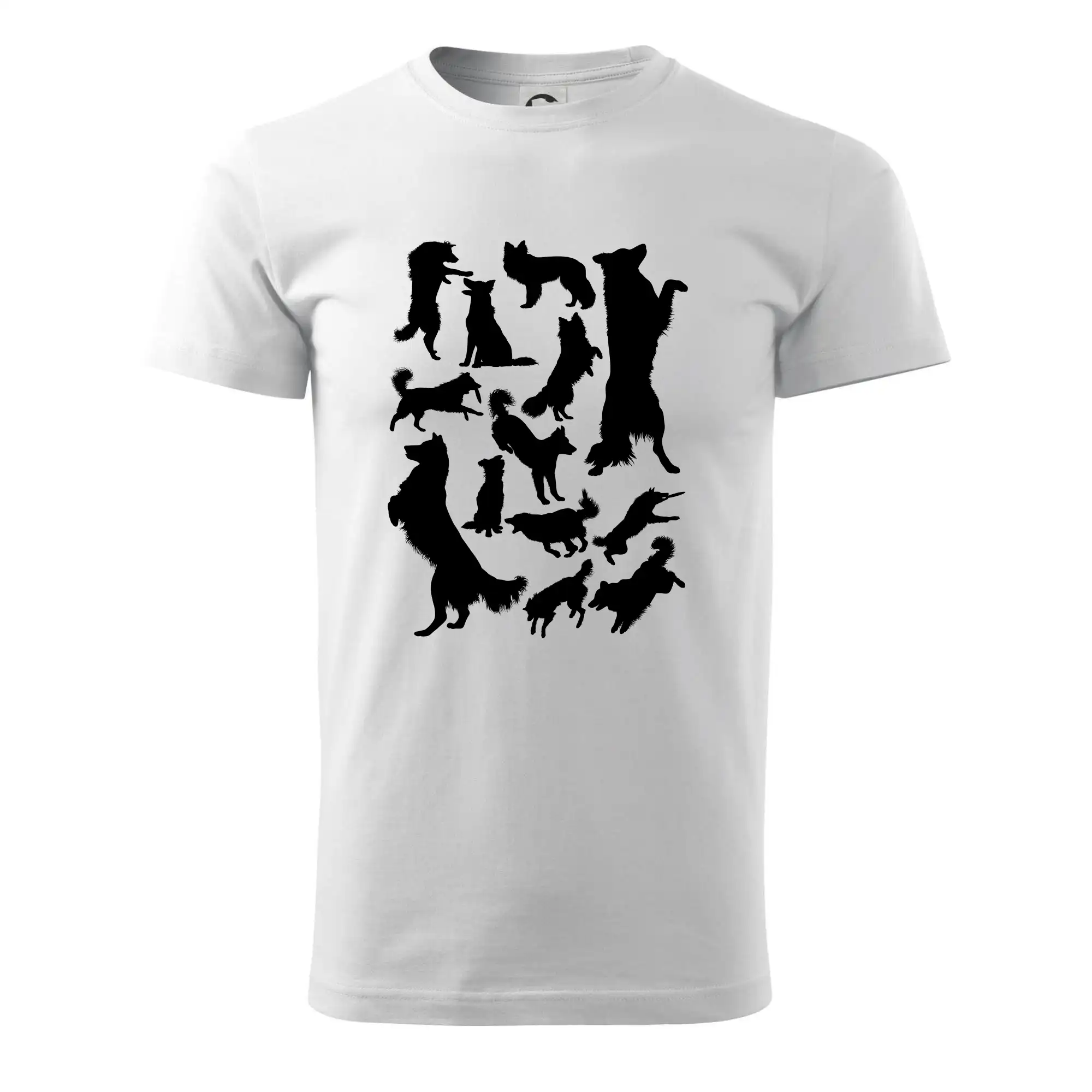 Border kolie siluety