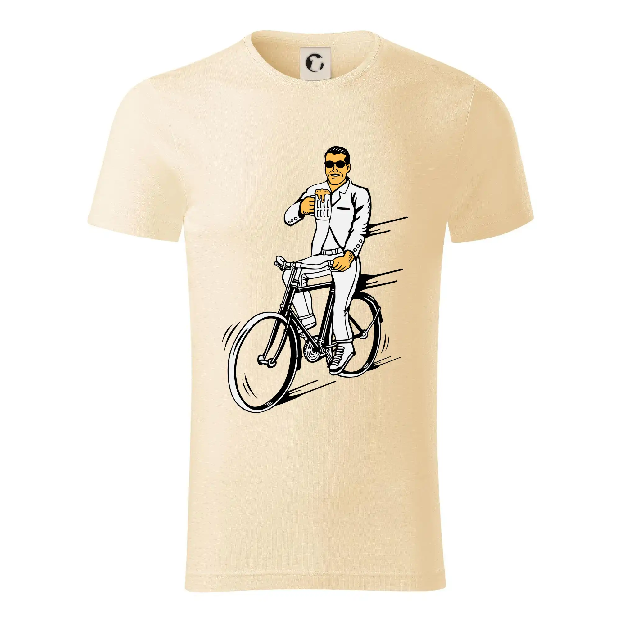 Gentleman na kole s pivem