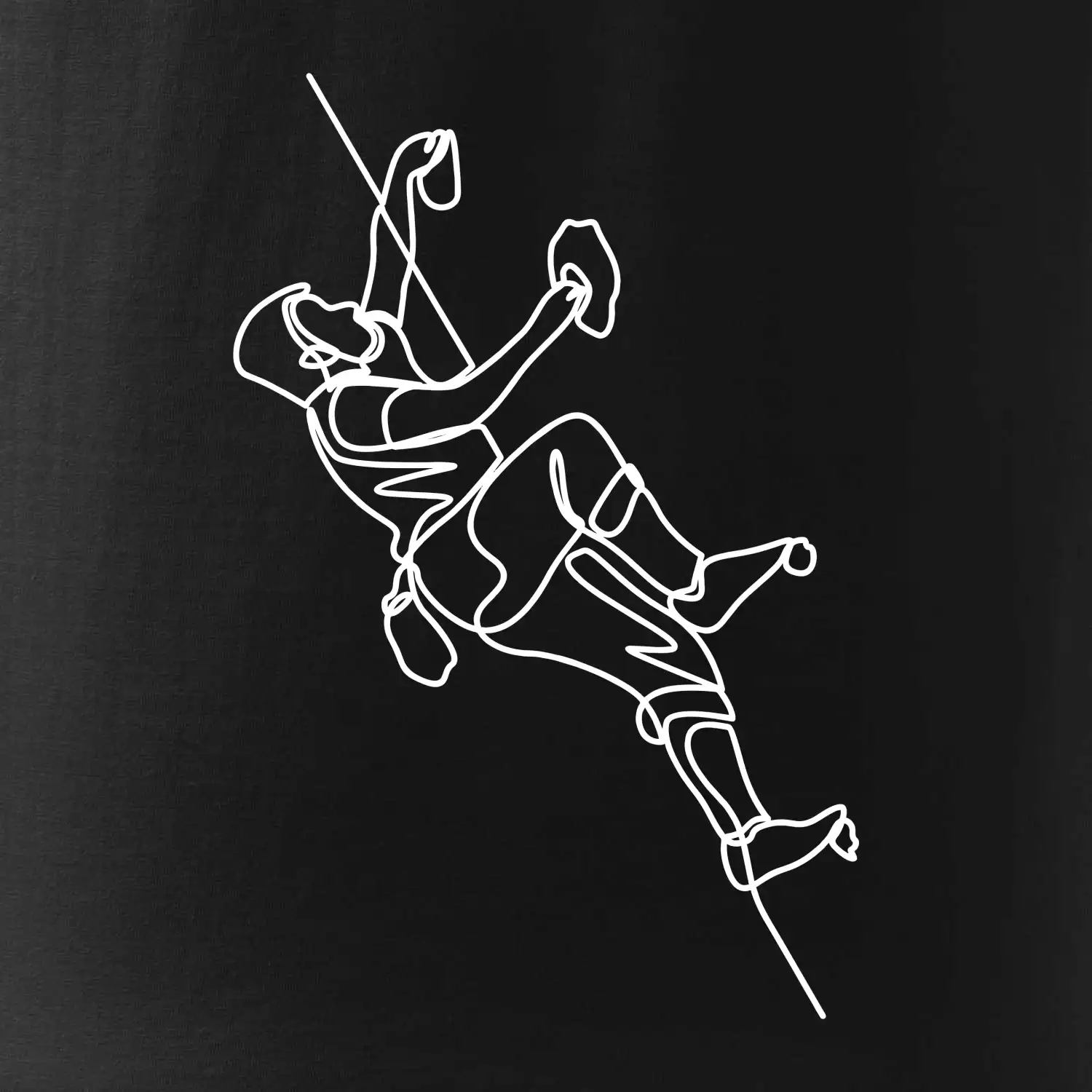 Lezecká stěna jedním tahem