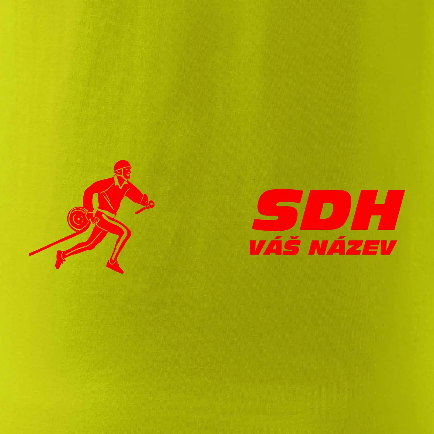 Hasičský sport SDH + váš název ČERVENÁ