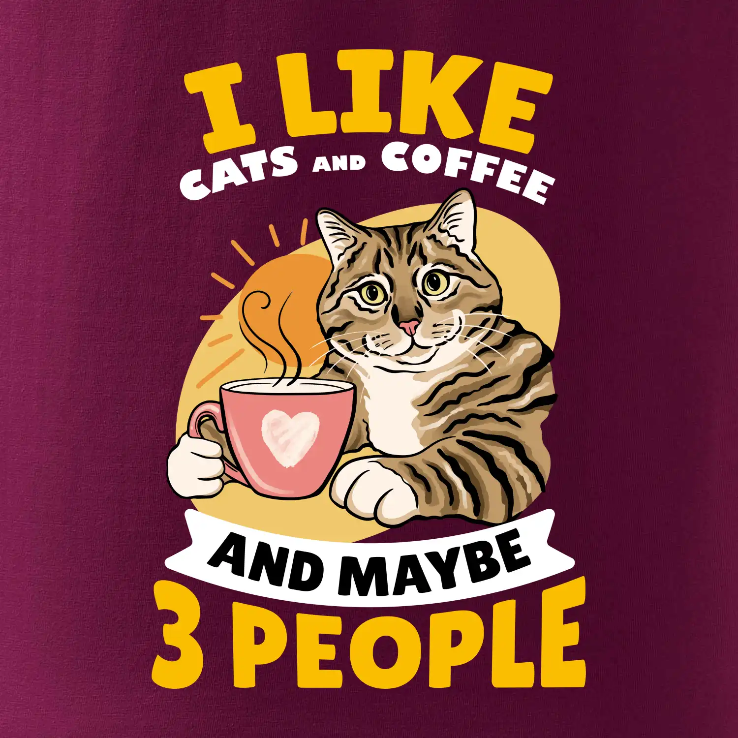 I like cats and coffee and maybe 3 people