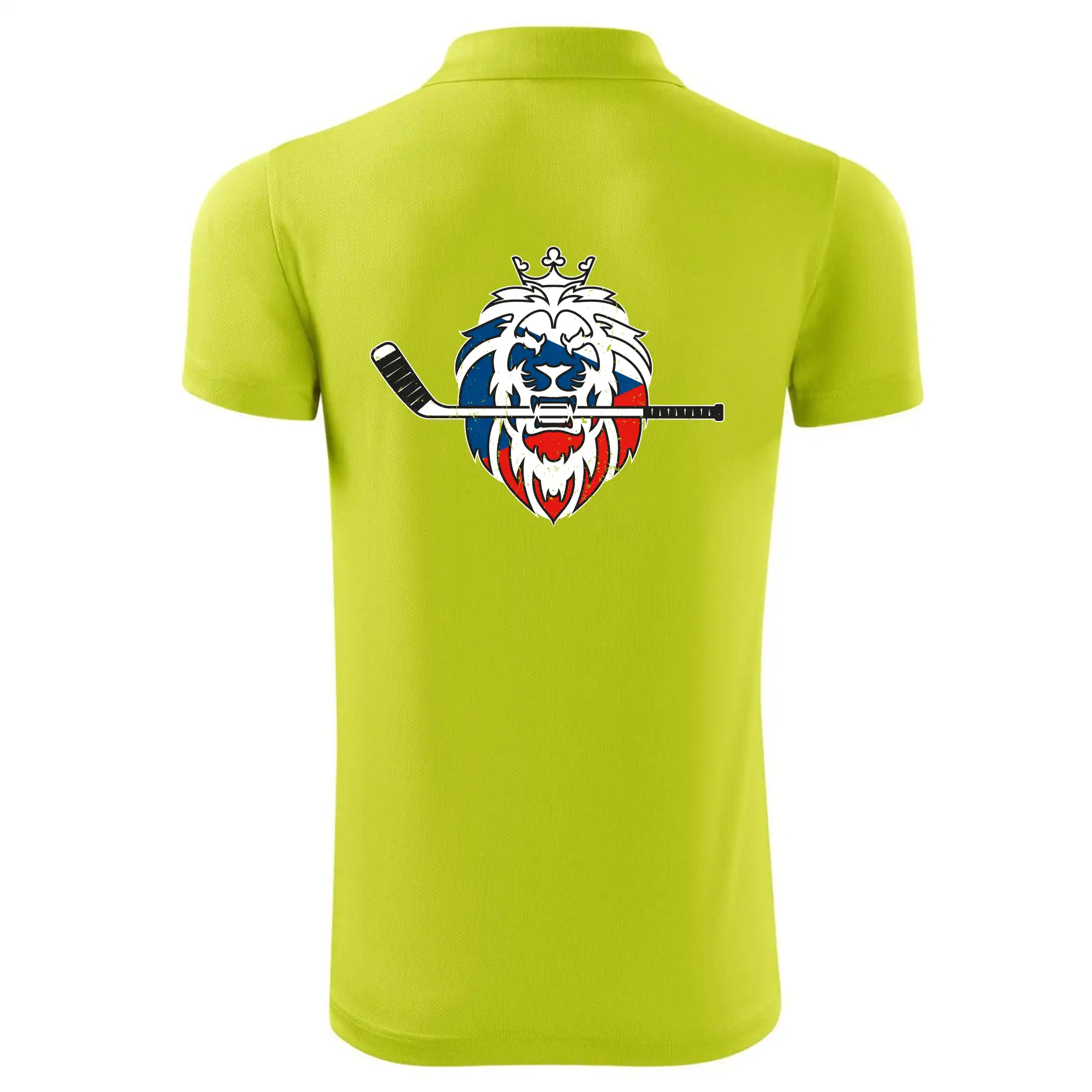 Lev s hokejkou v tlamě - Česká vlajka