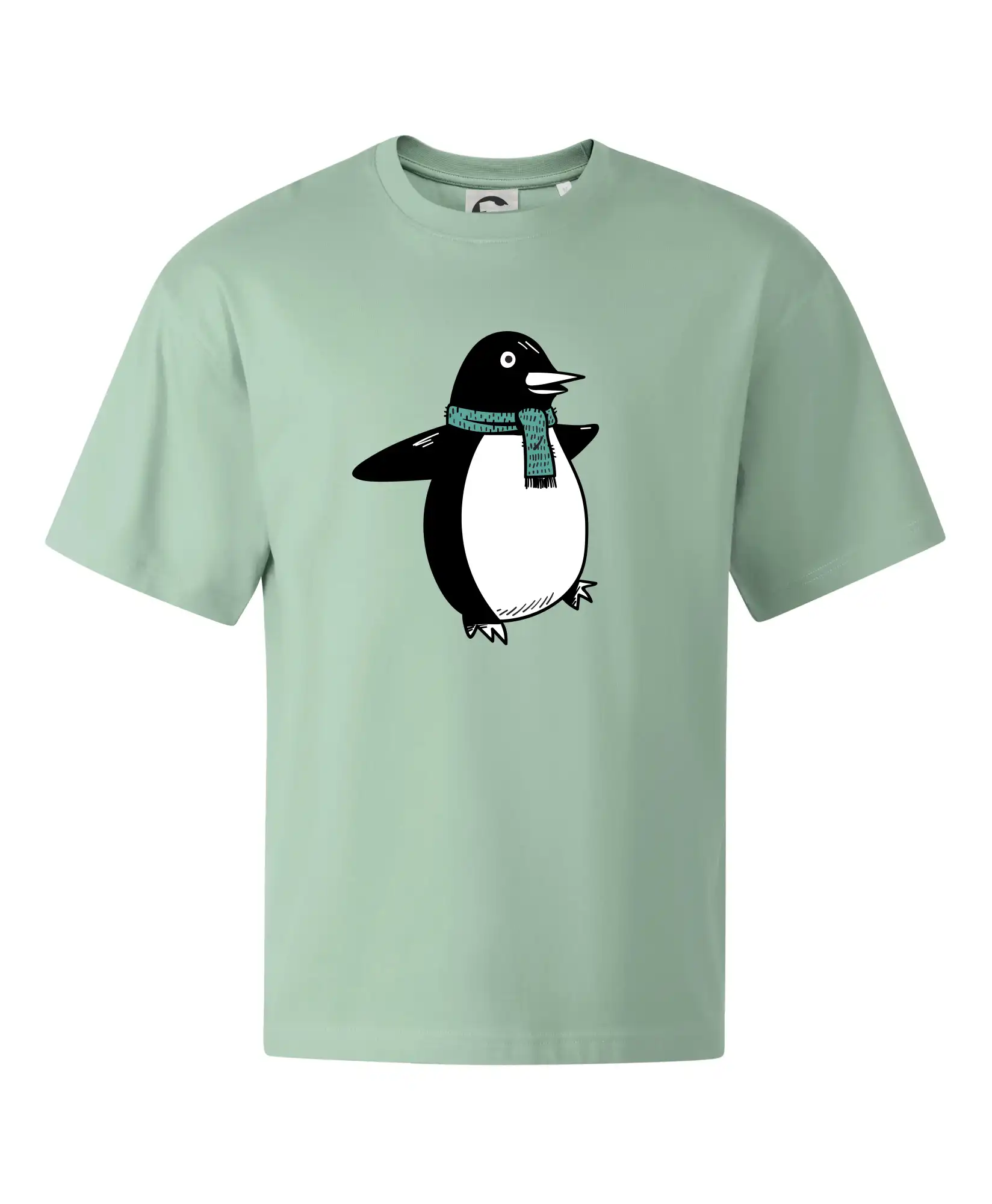 Tučňák se zelenou šálou