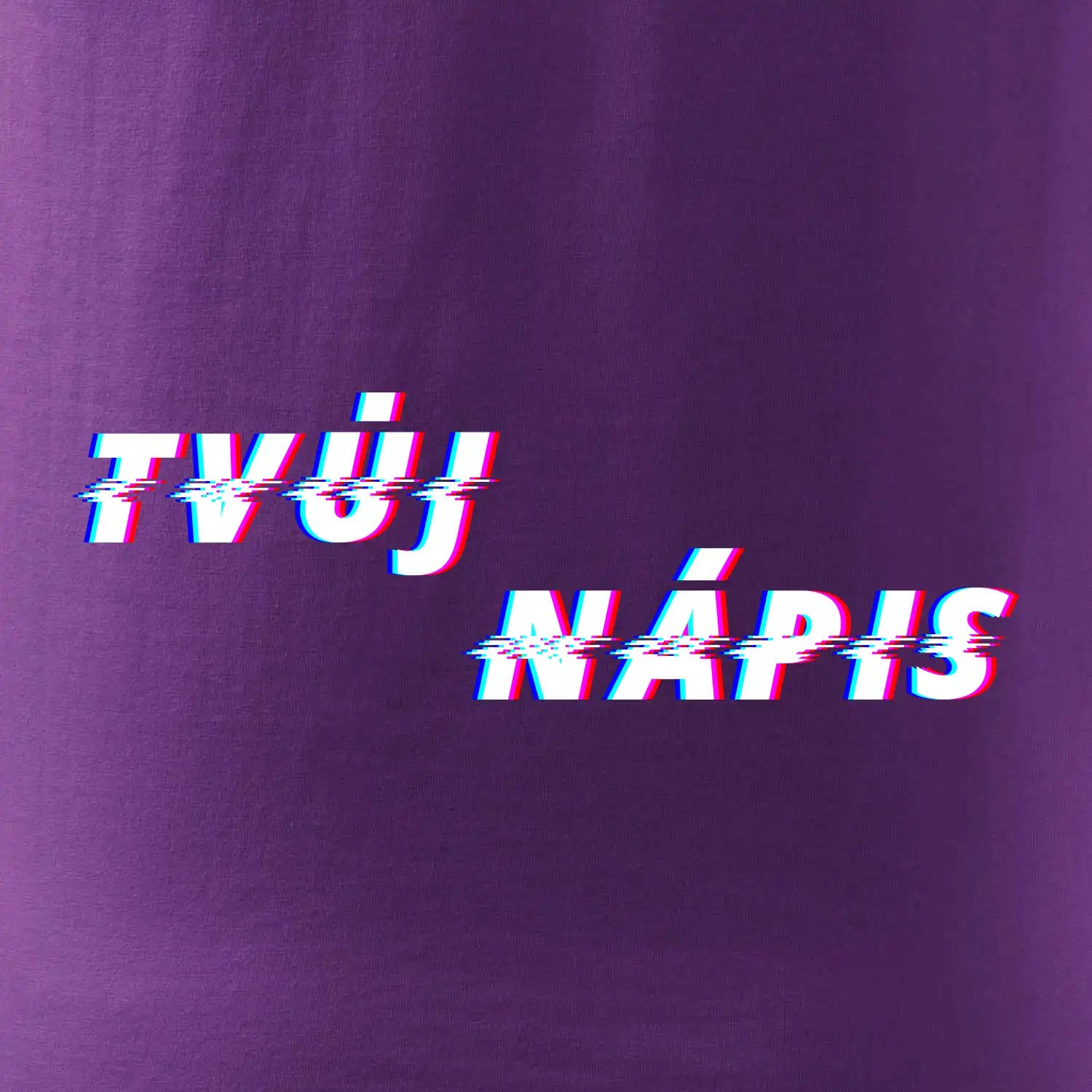 Glitch font - tvůj nápis