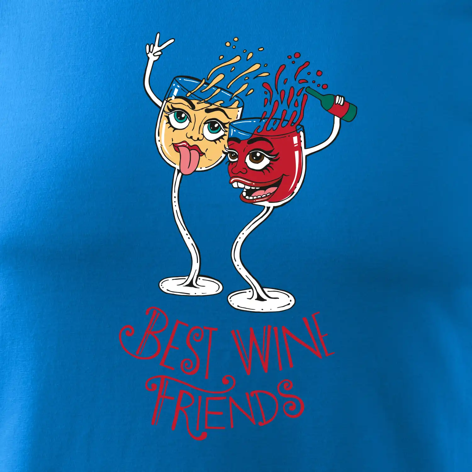 Best wine friends dancing (Pecka design)