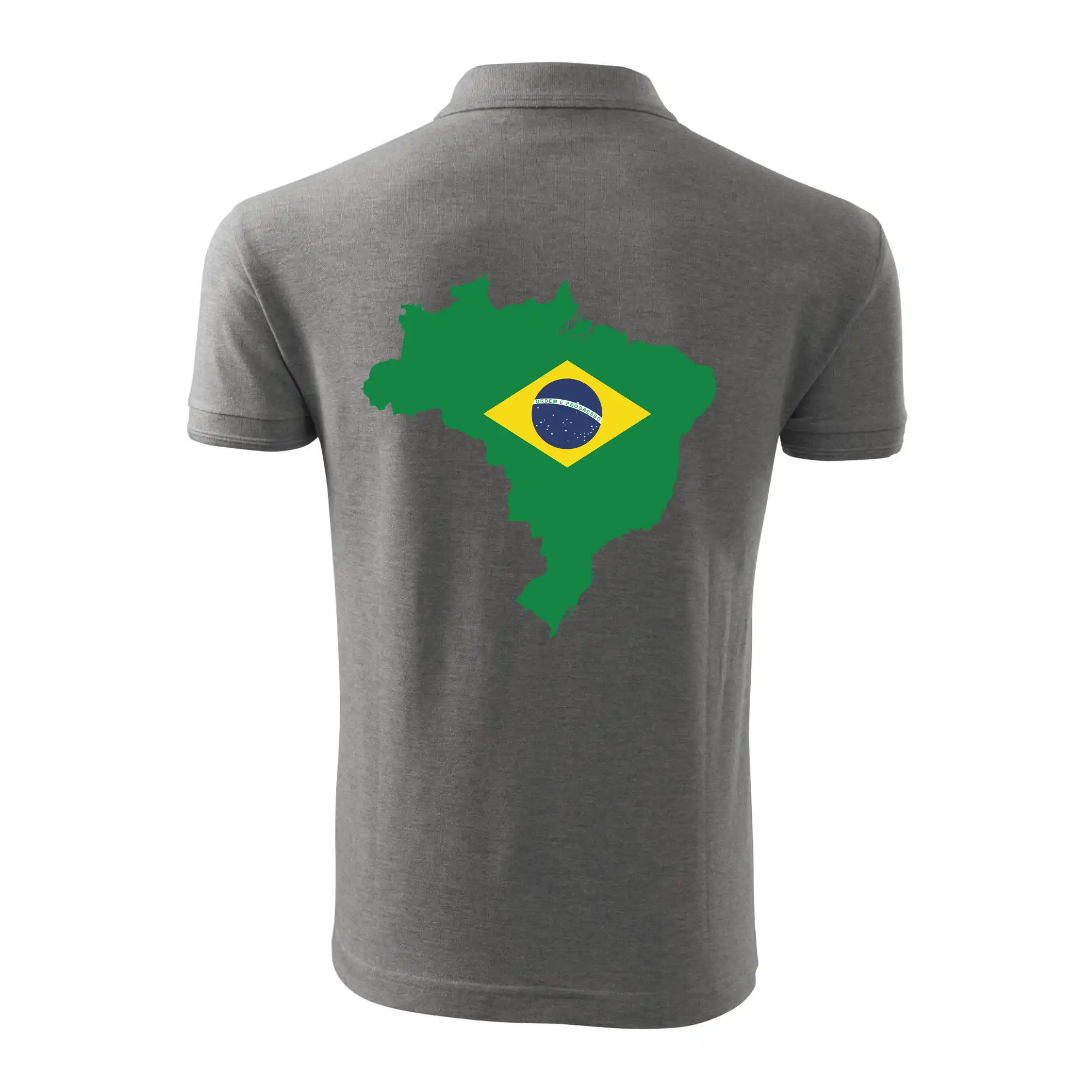 Brazílie vlajka v mapě