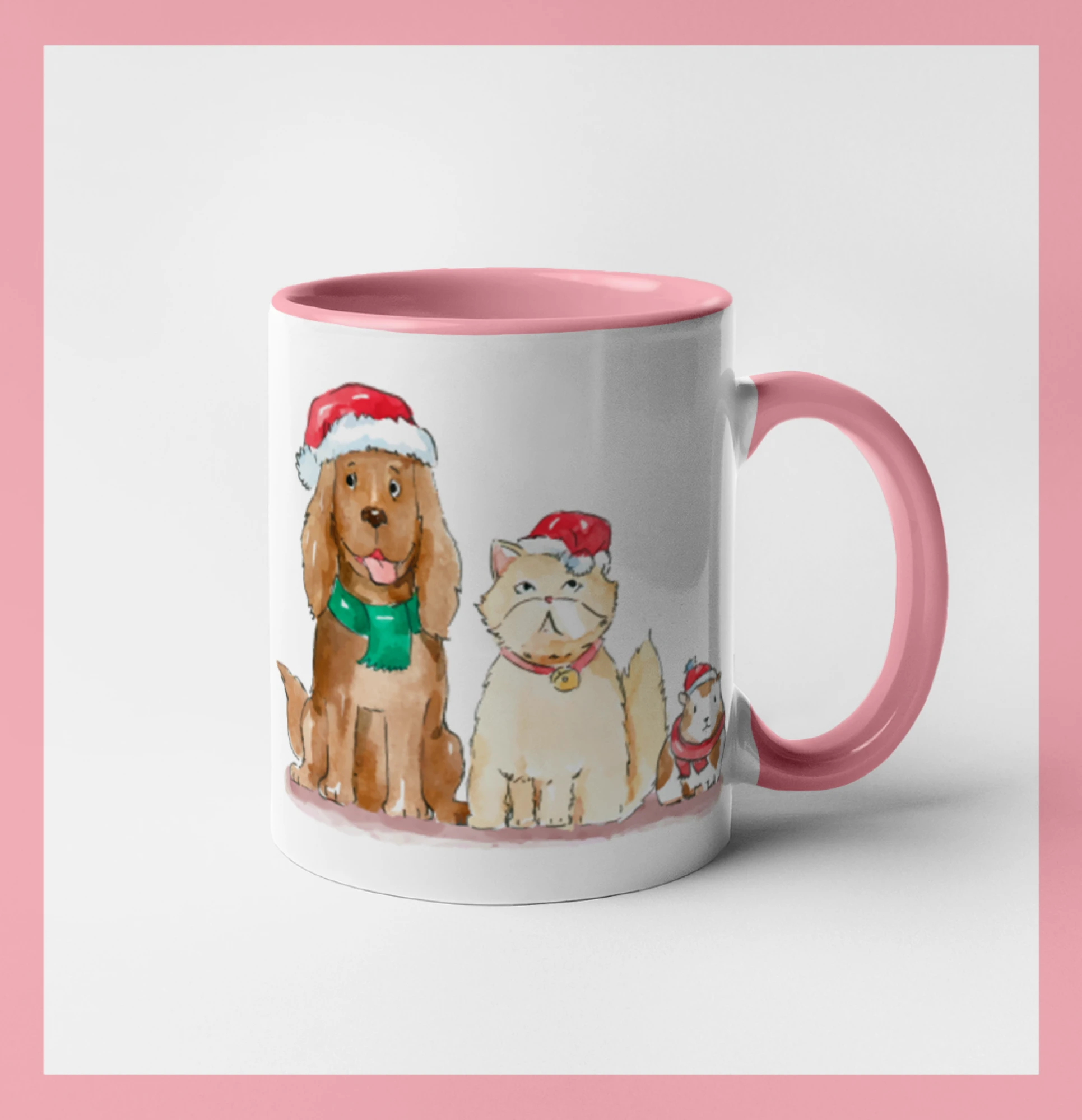 Veselé vánoce - pes, křeček a kočka