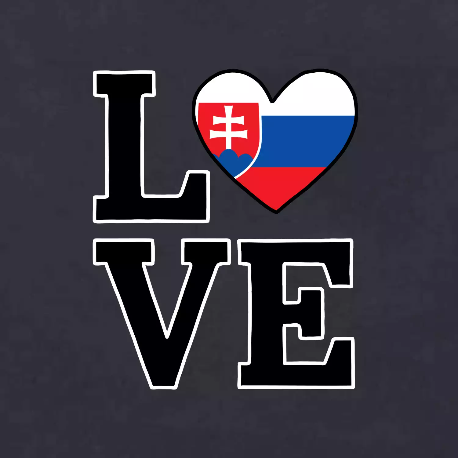 Love Slovenská vlajka