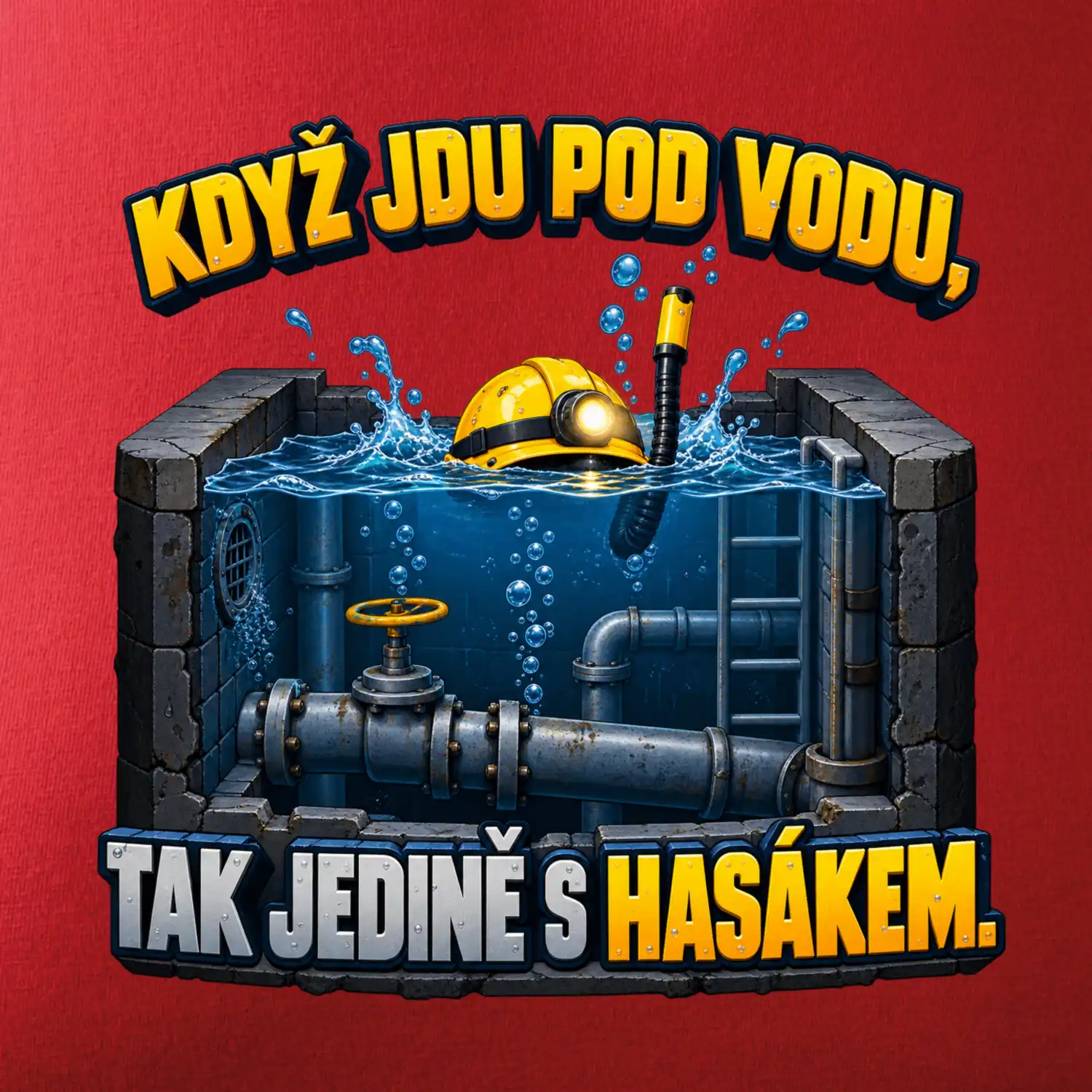 Instalatér pod vodou s hasákem