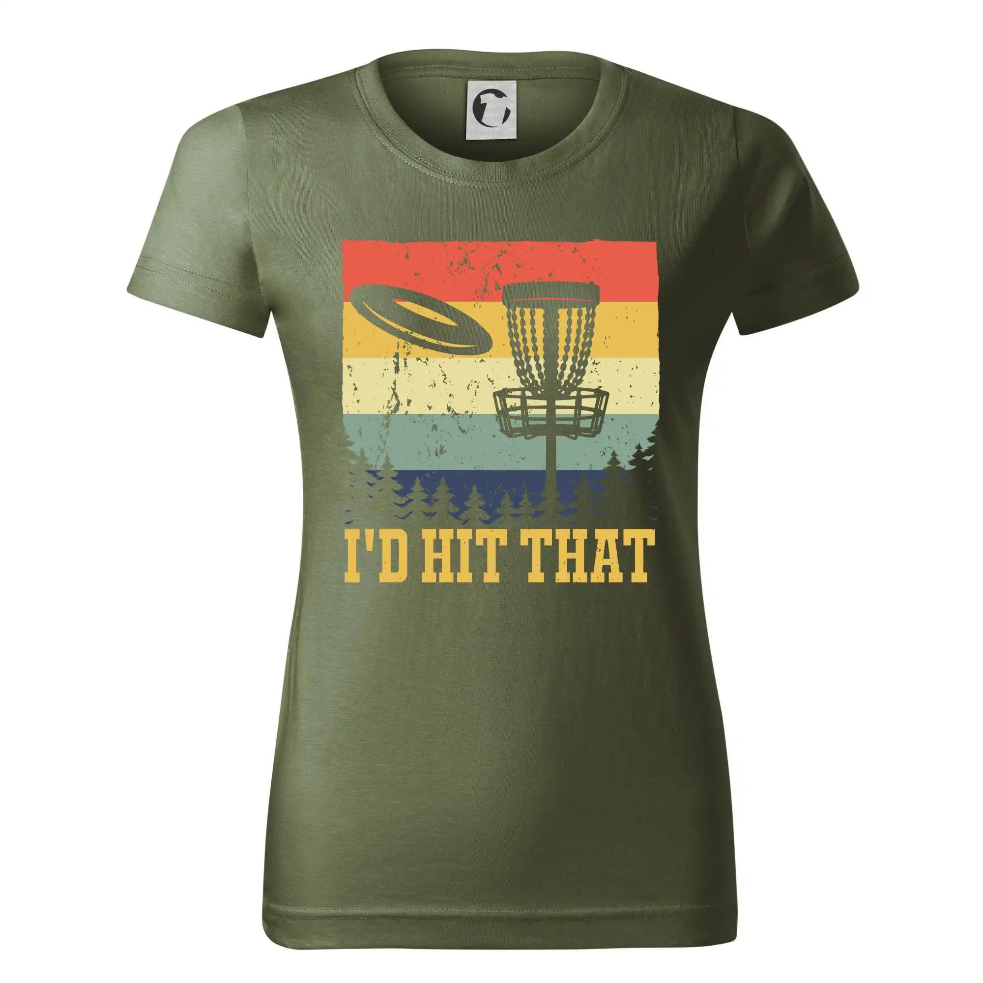 Disc golf player retro vintage