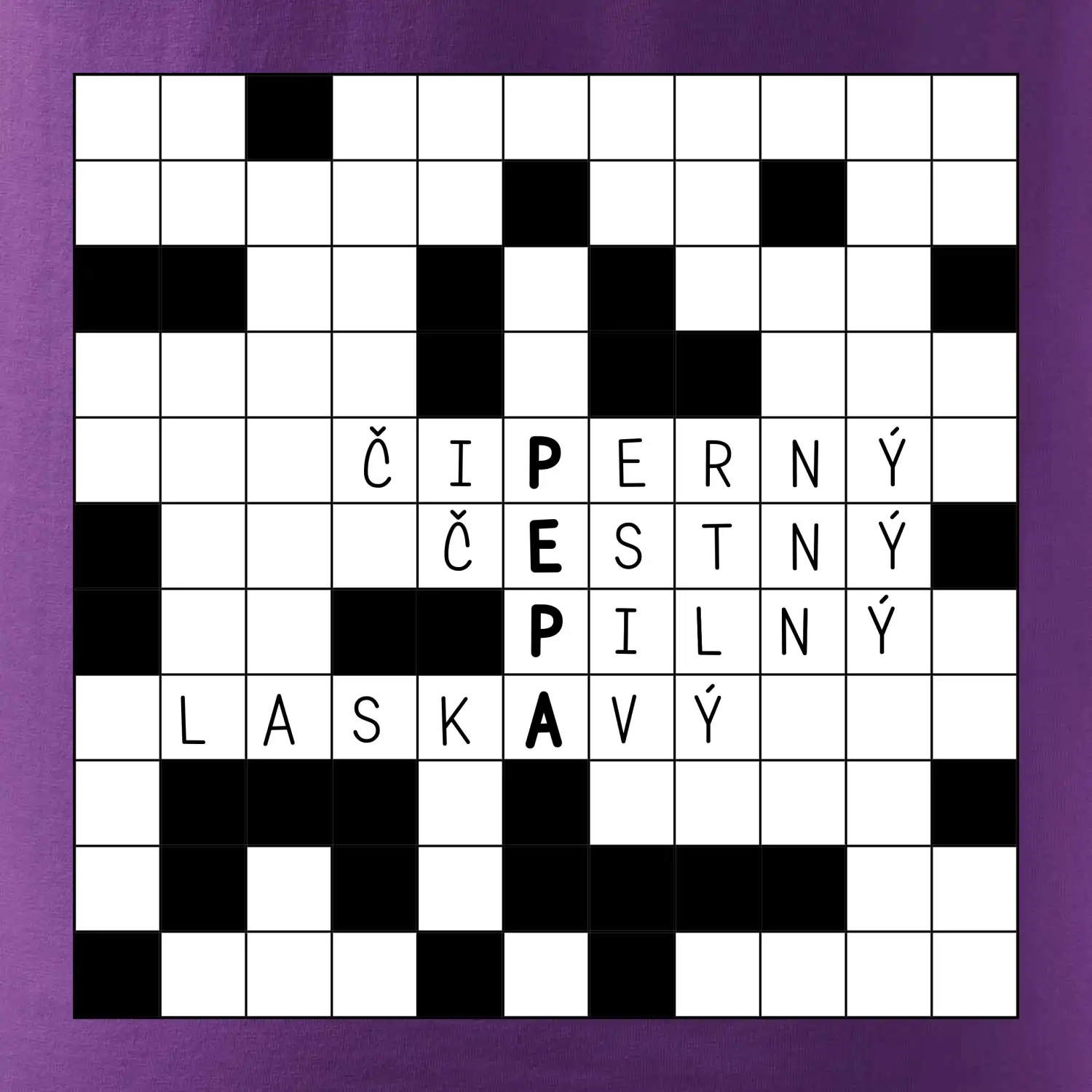 Křížovka - Vaše jméno