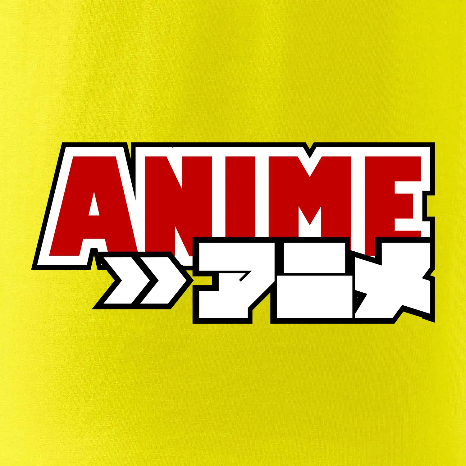 Anime nápis červený