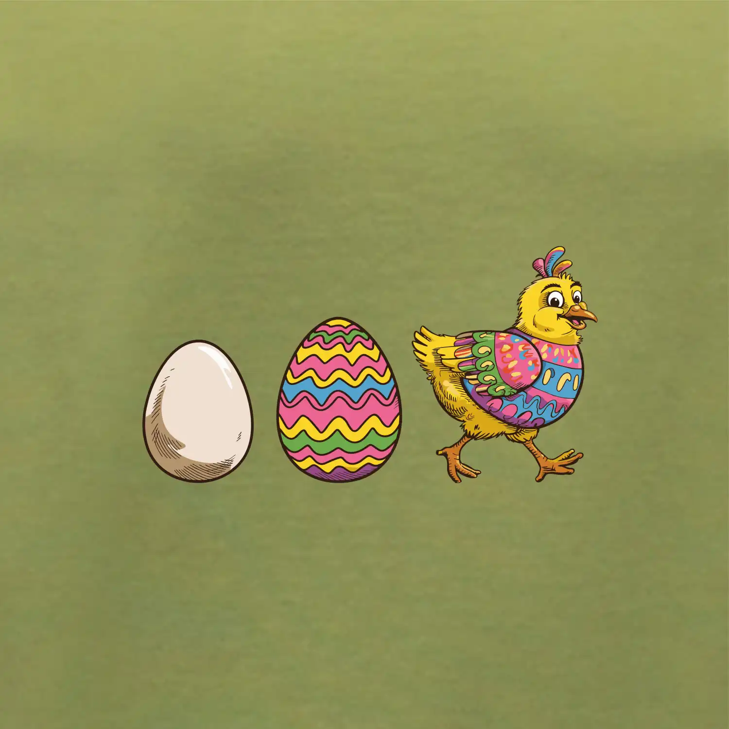 Evoluce vajíčka - velikonoce - slepice