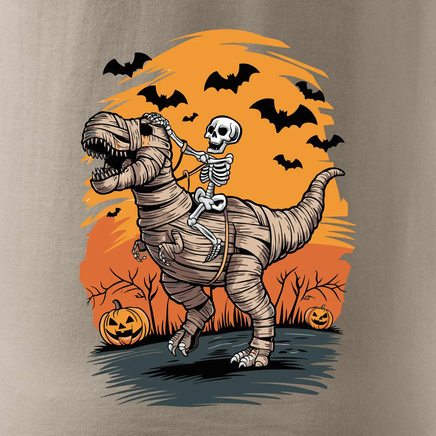 Halloween - dinosaurus a kostra