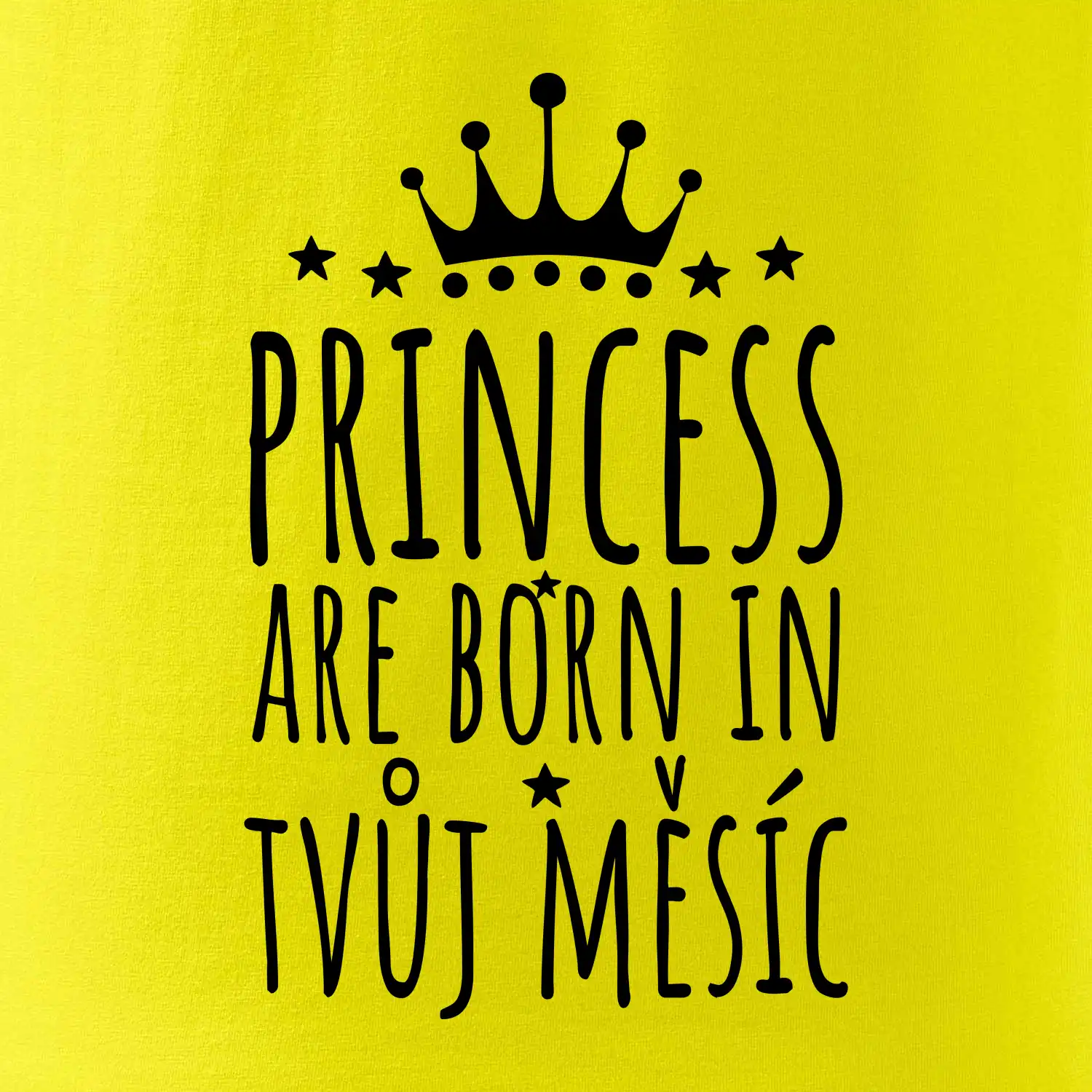 Princesses are born in (vlastní nápis měsíc narození)