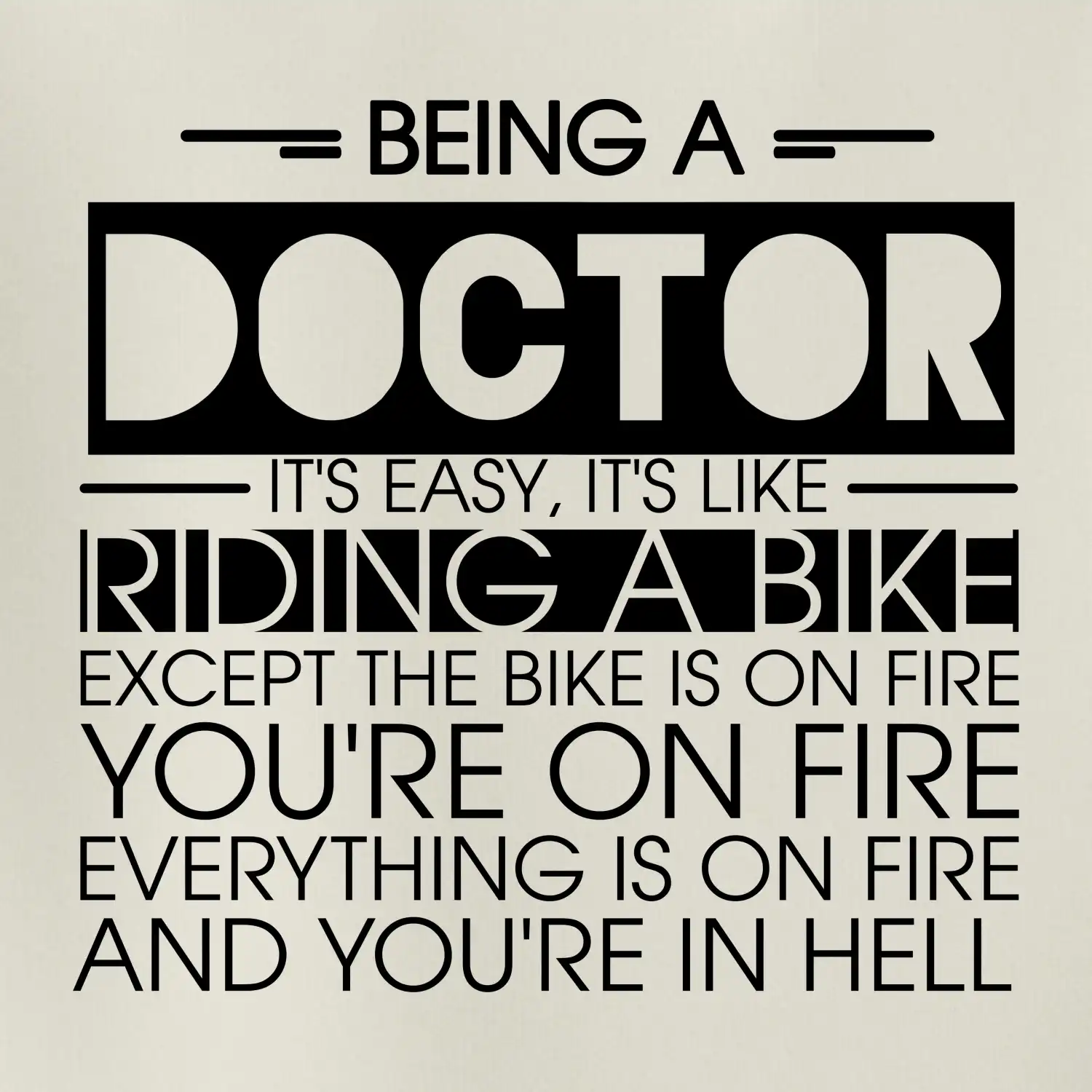Being a doctor - bike