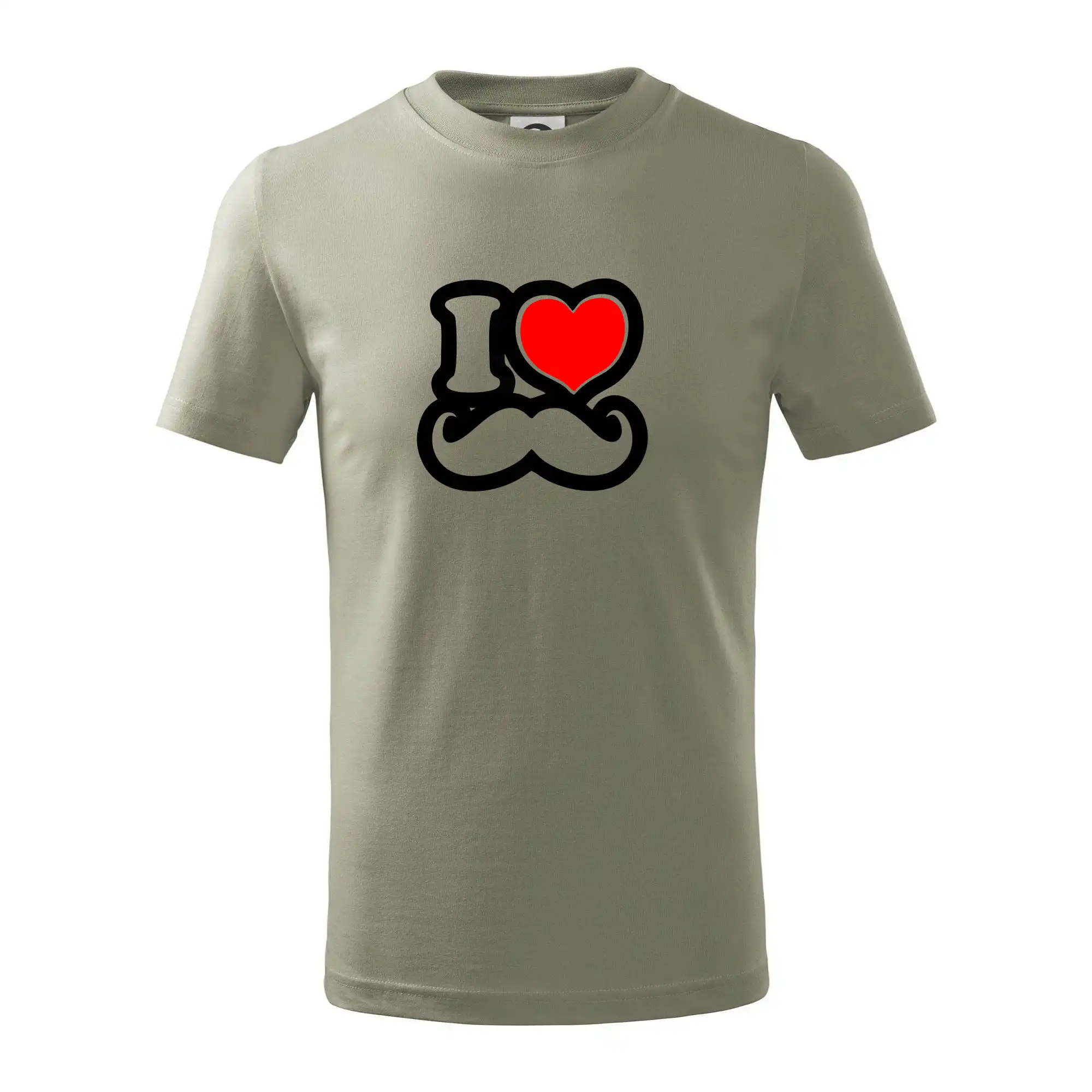 i love mustache - obrys