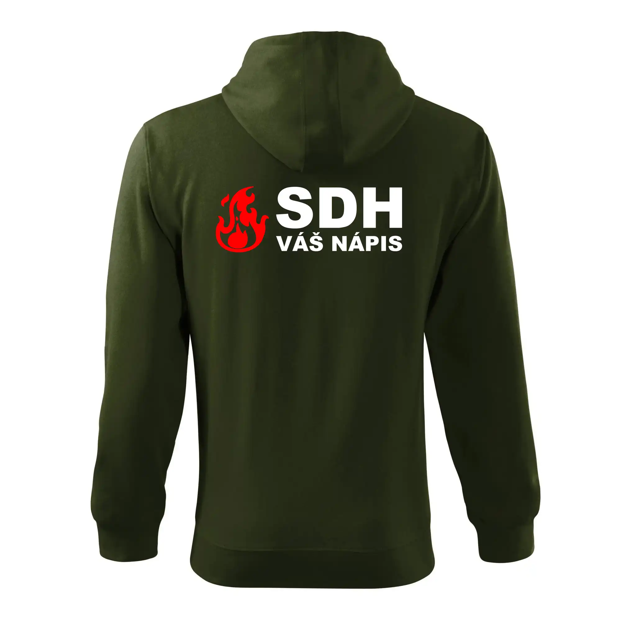 SDH nápis (oheň, název sboru - vlastní nápis)