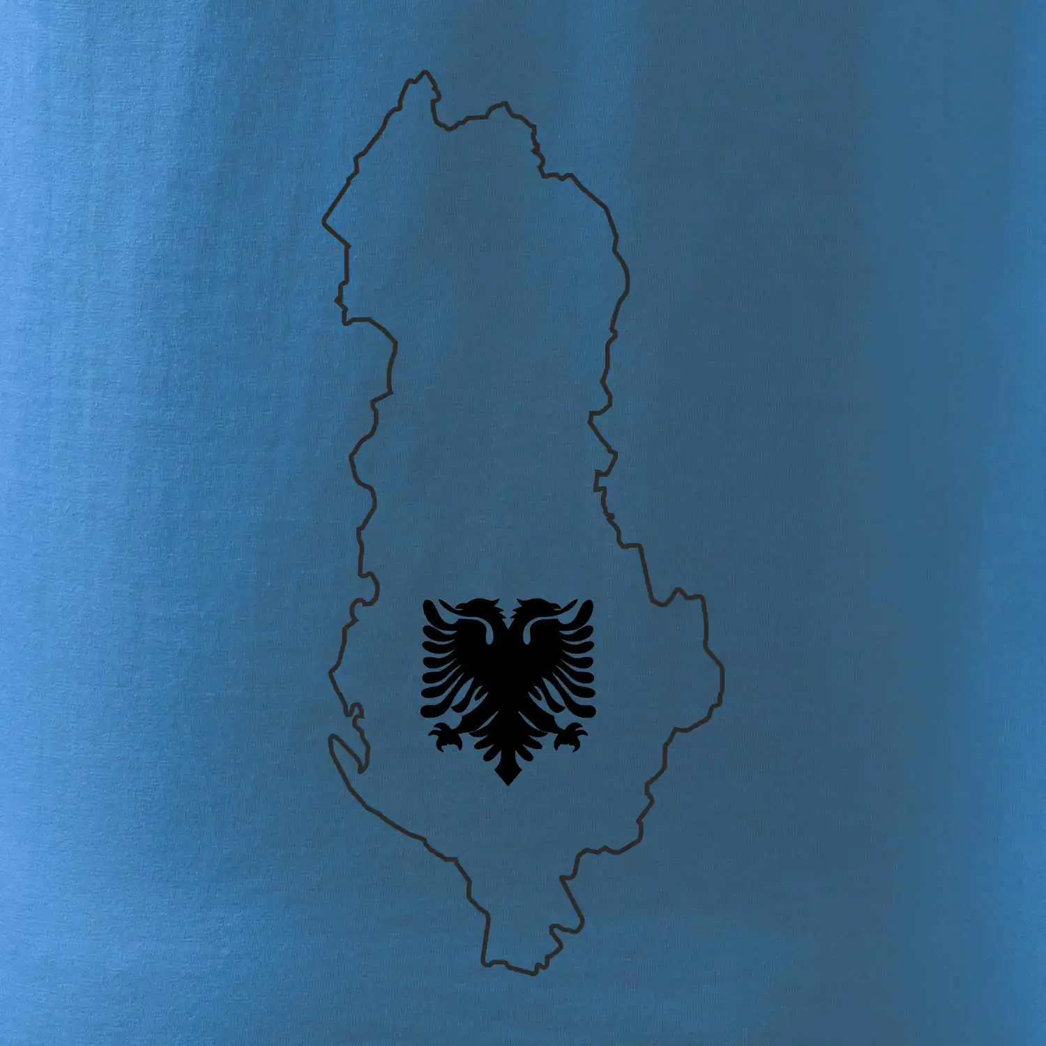 Albánie obrys mapa