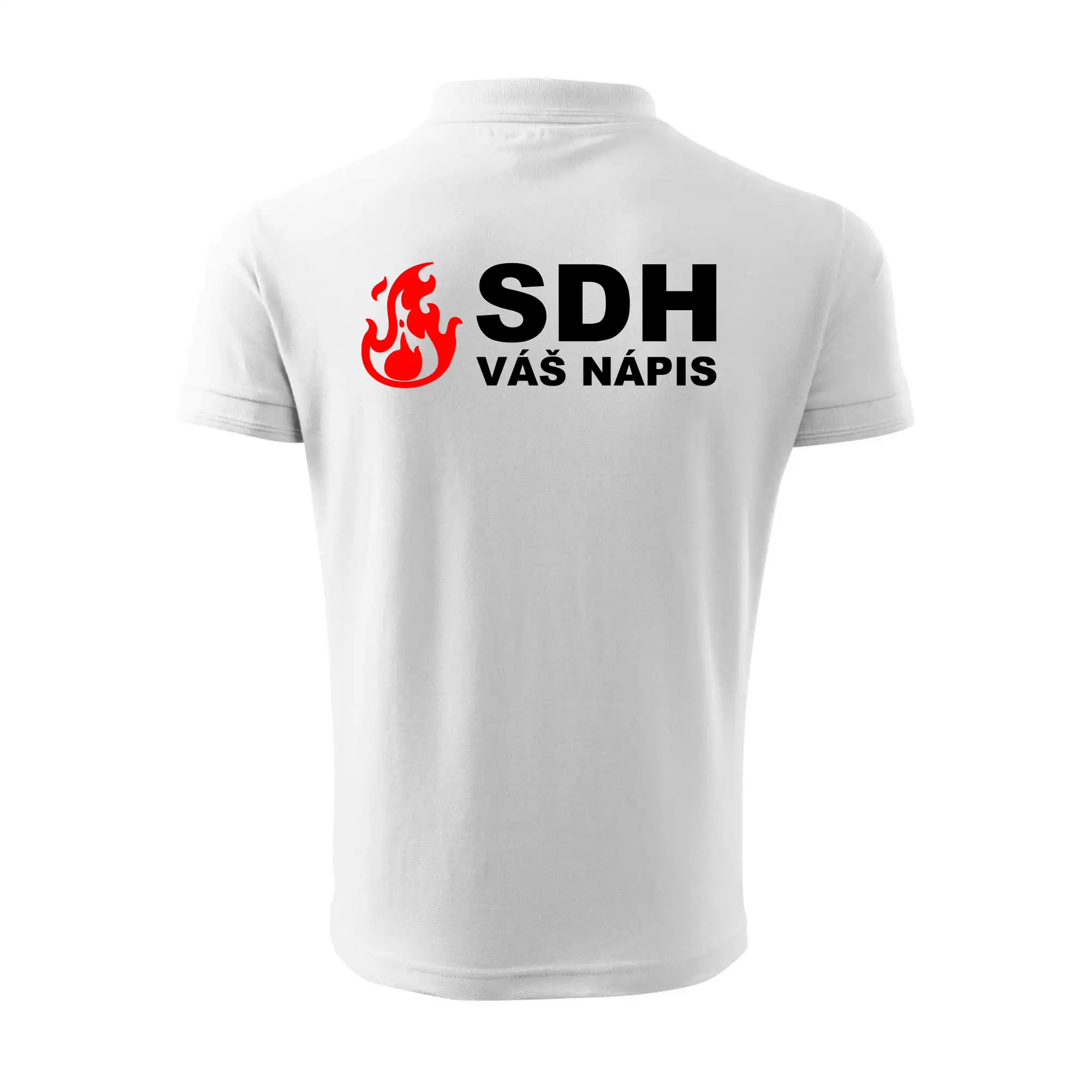 SDH nápis (oheň, název sboru - vlastní nápis)