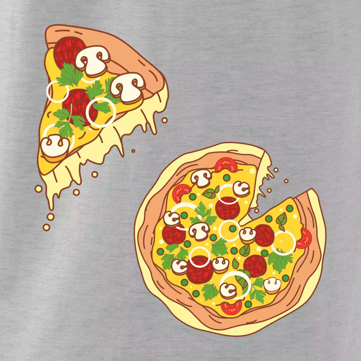Pizza + Pizza kousek