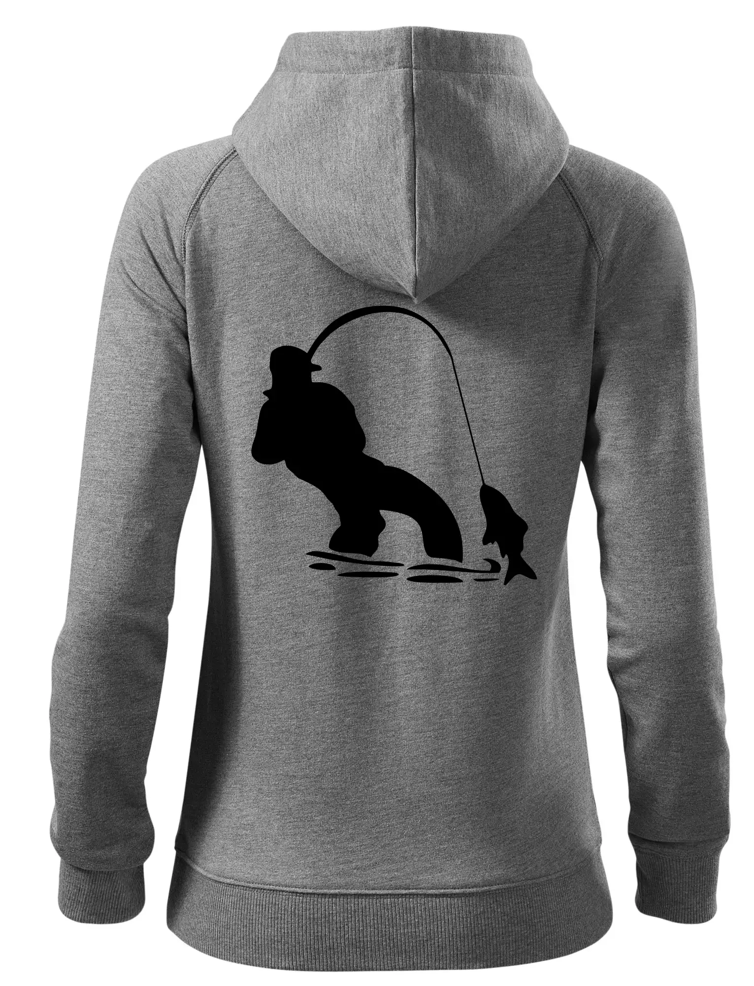 Rybář tahající rybu