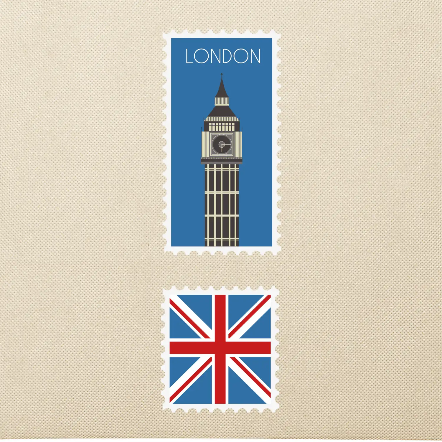 Londýn známka barevná