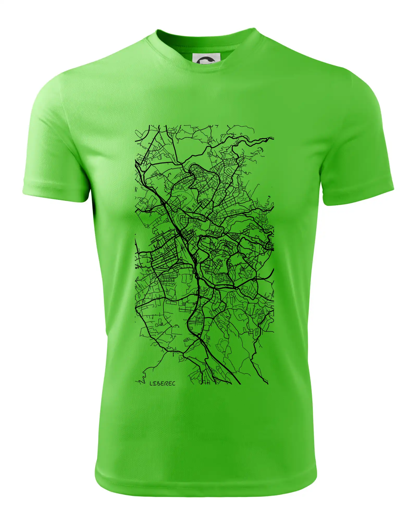 Černobílá mapa Liberec