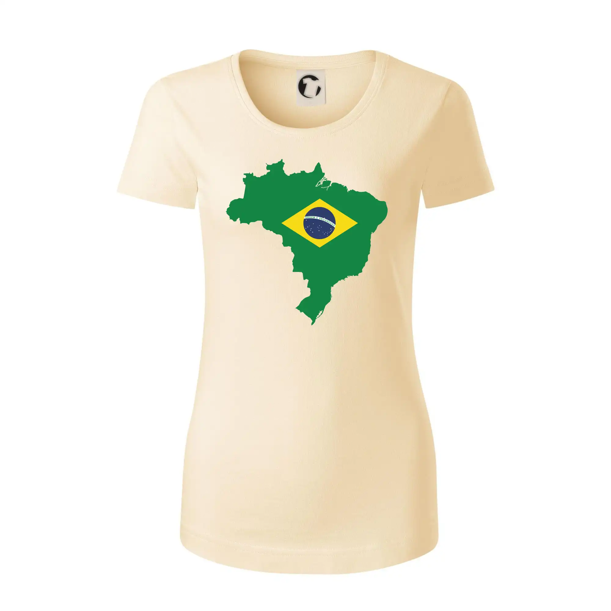 Brazílie vlajka v mapě