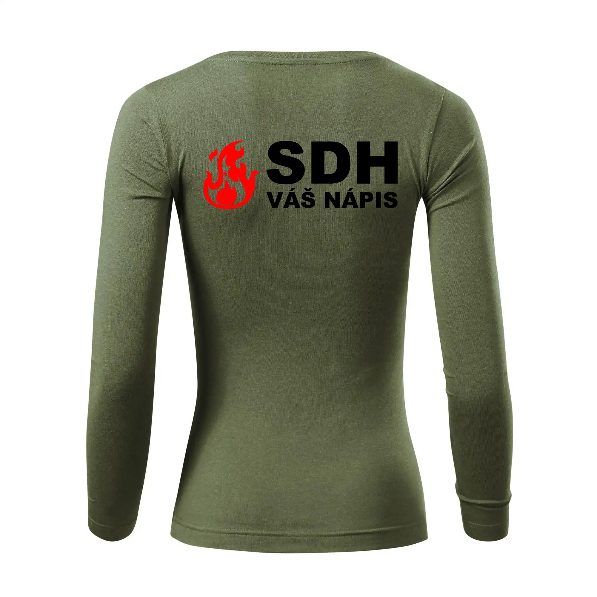 SDH nápis (oheň, název sboru - vlastní nápis)