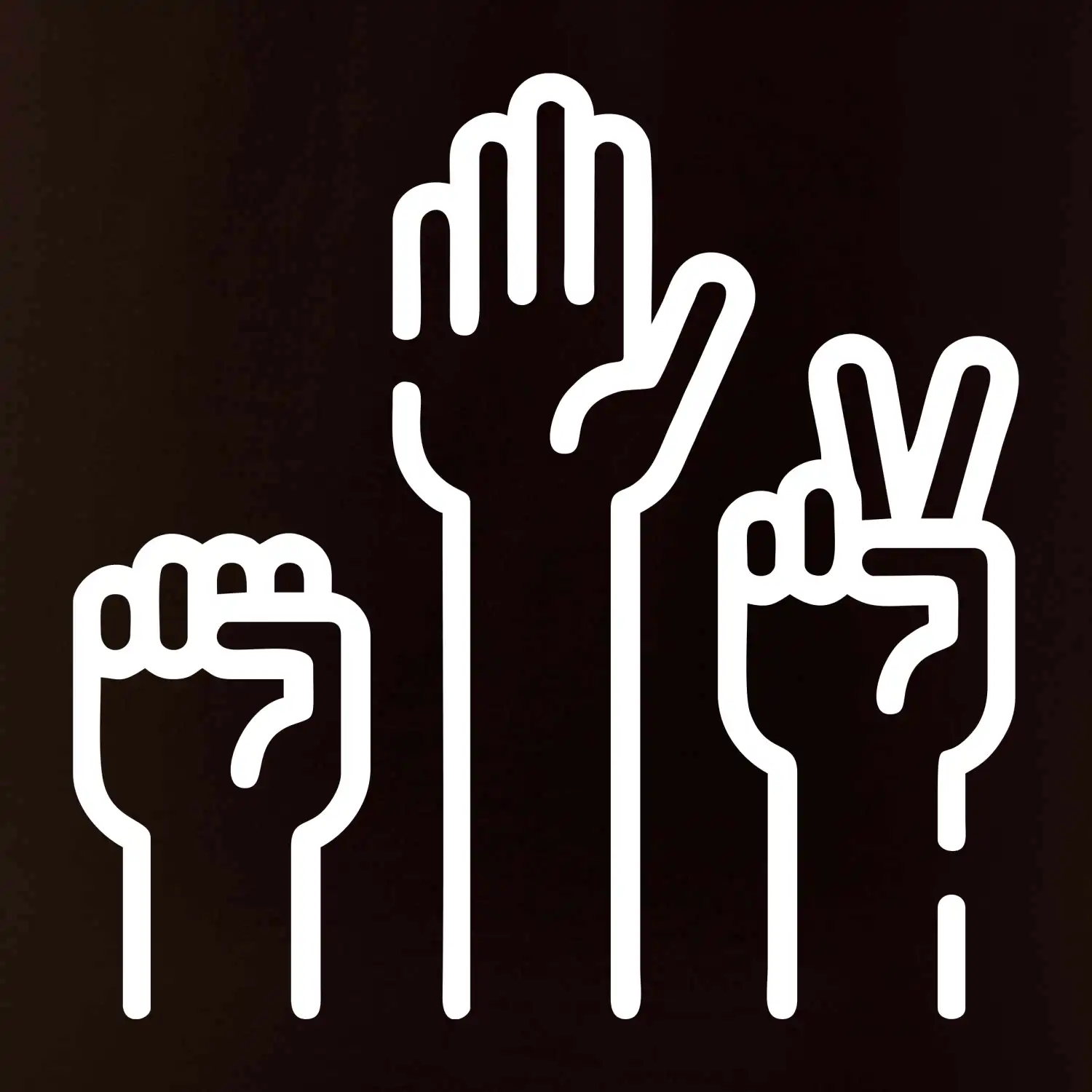 Kamen nůžky papír ikony