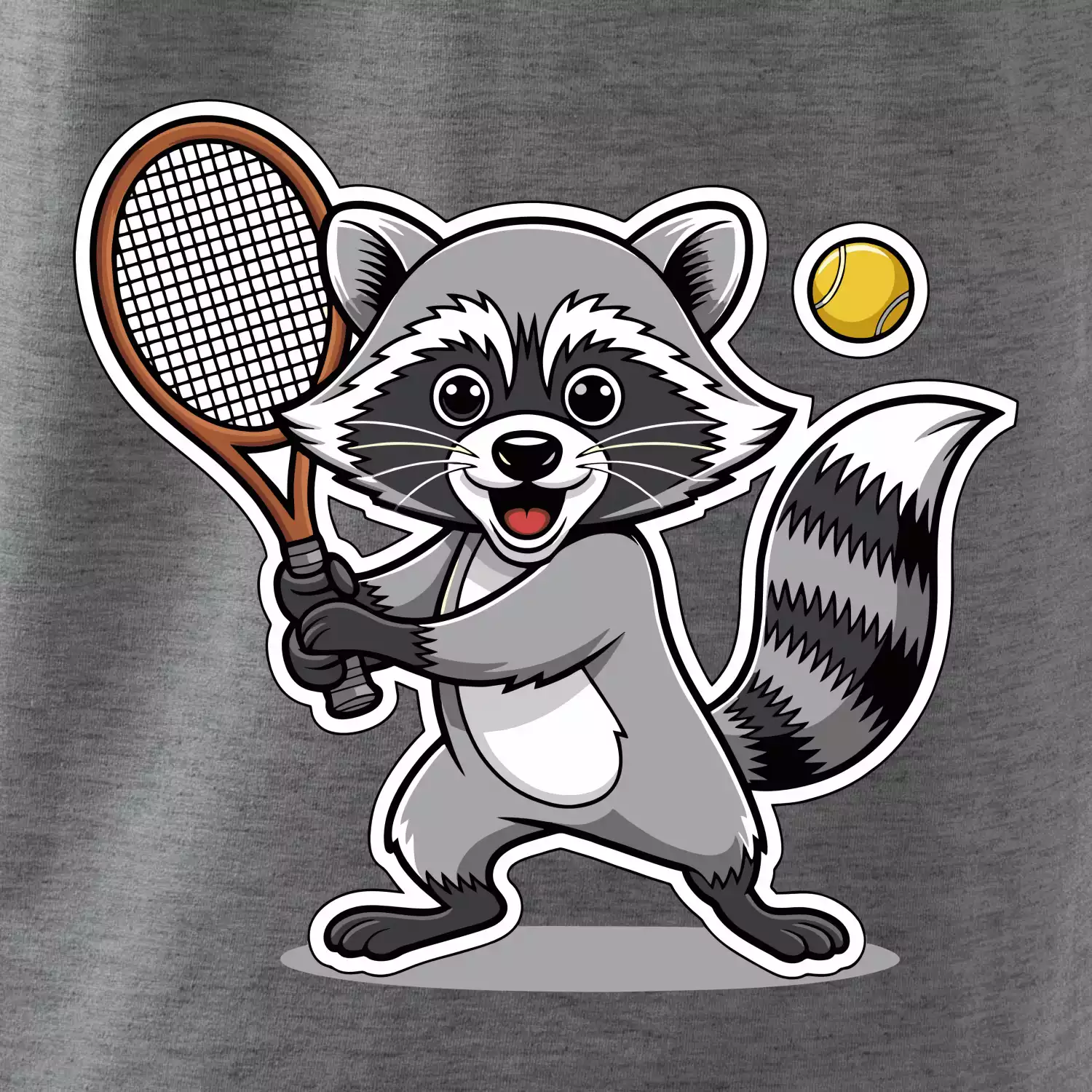 Mýval hraje tenis kreslený