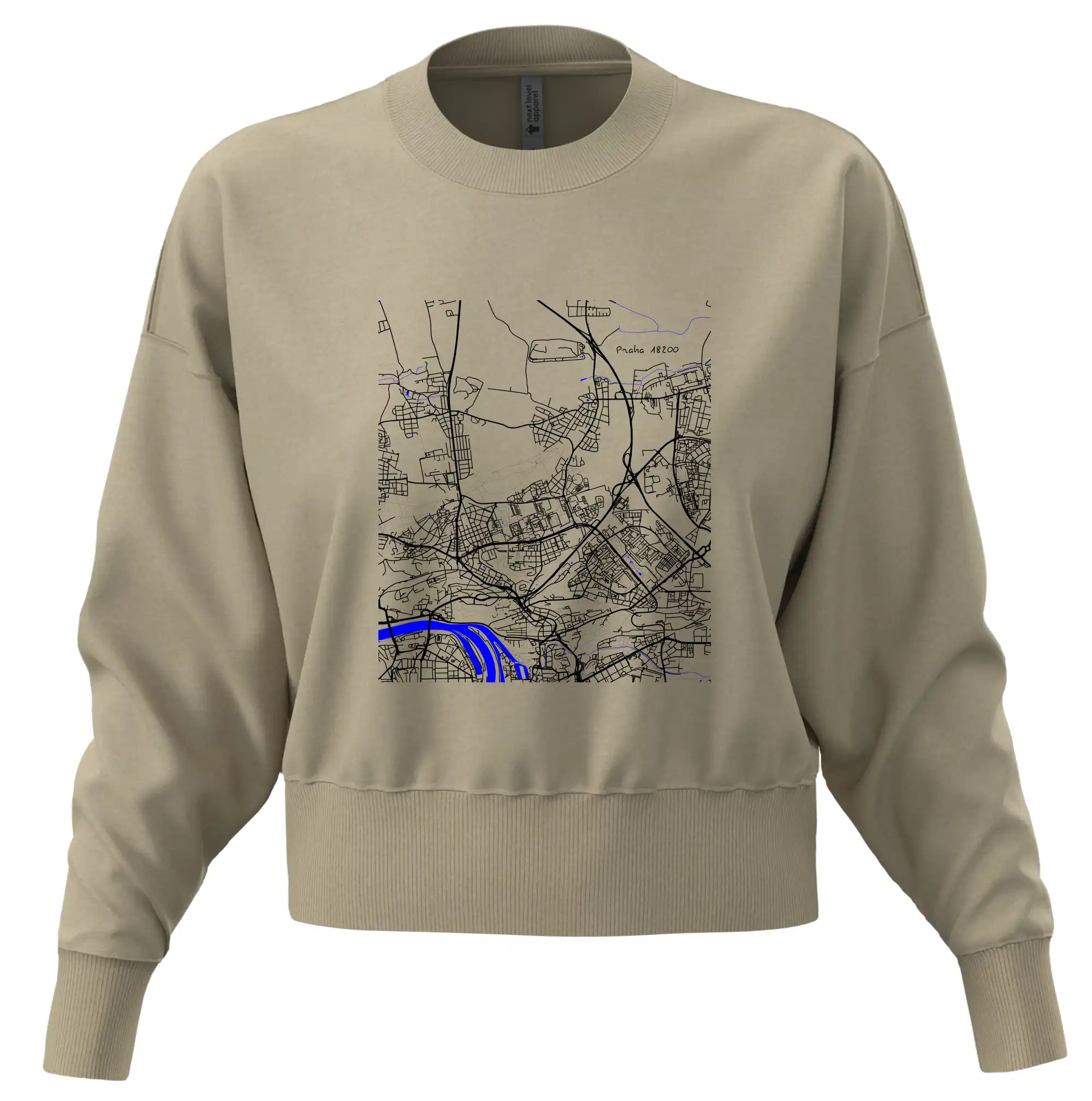 Praha 18200 - Mapa s vodními toky