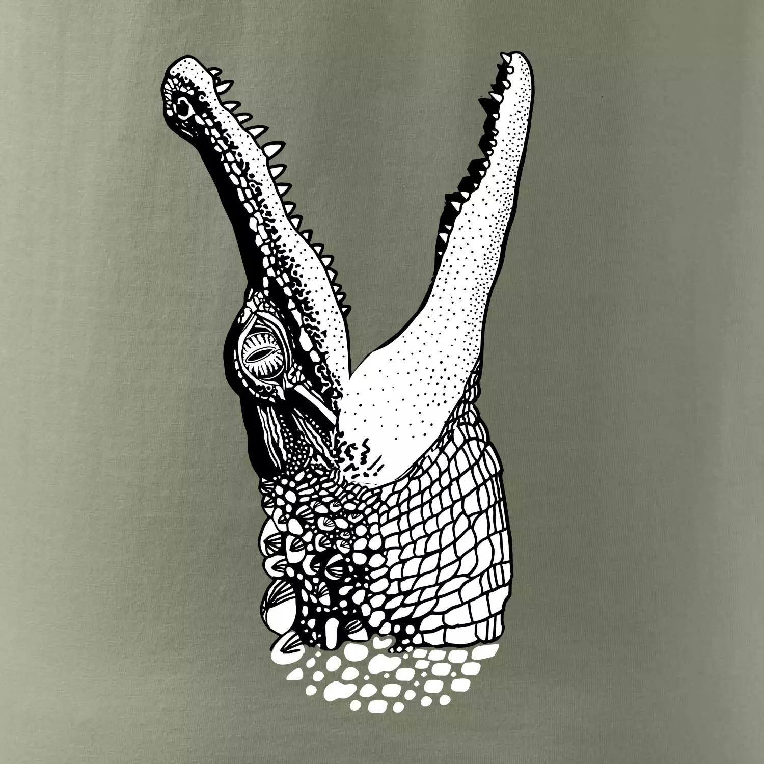 Krokodýl kreslený (Pecka design)