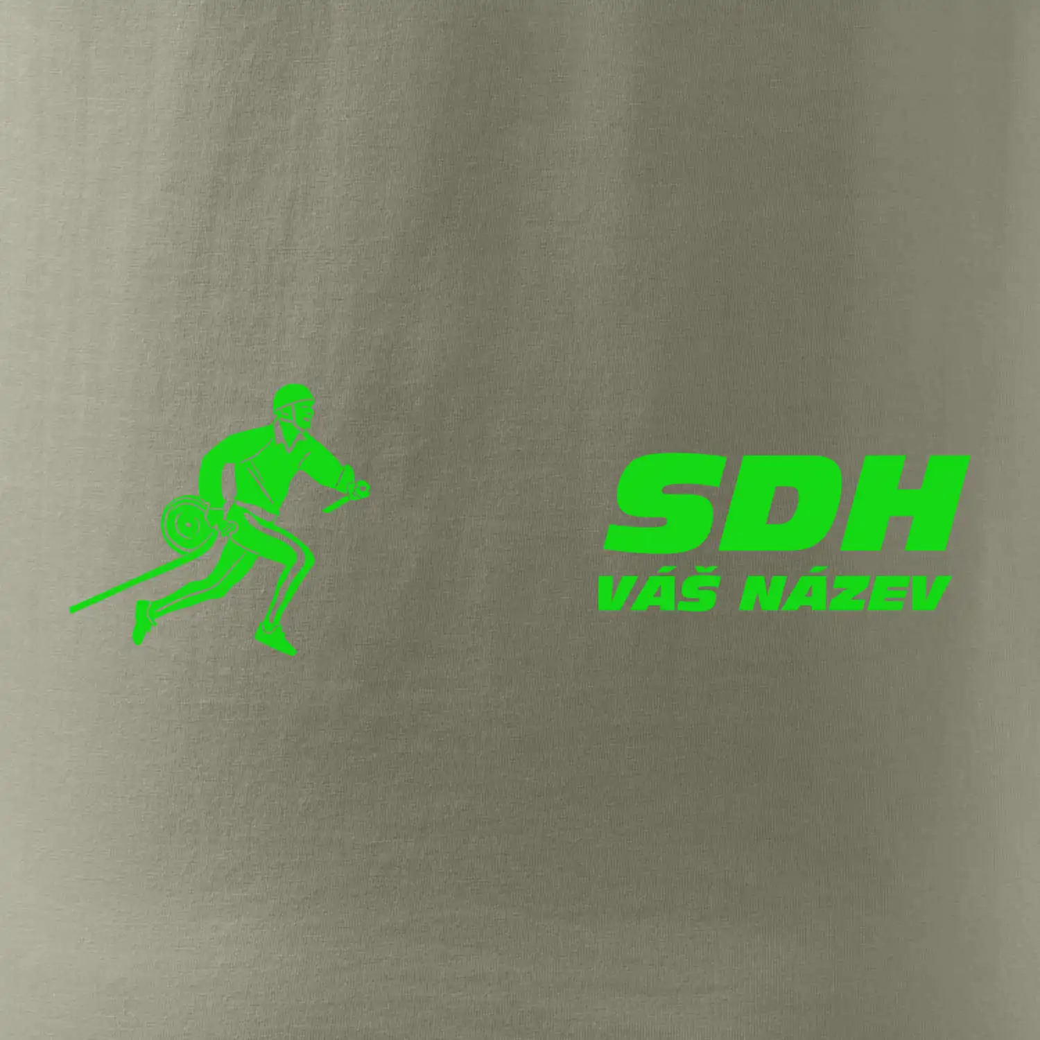 Hasičský sport SDH + váš název ZELENÁ