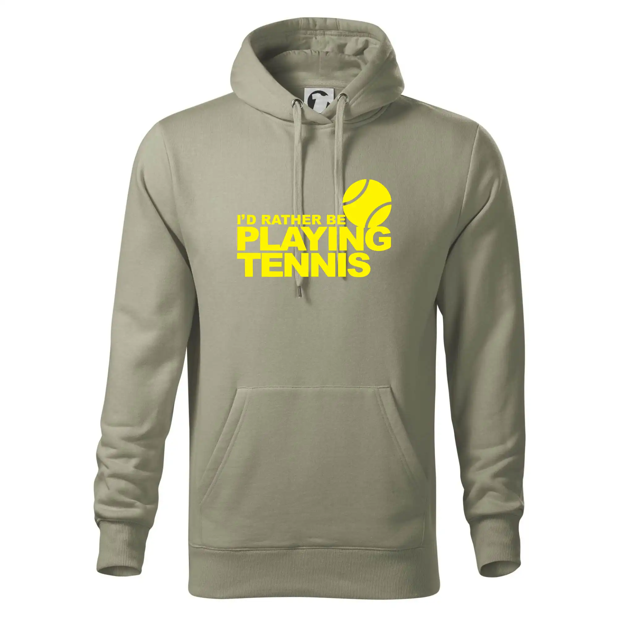 Playing tennis