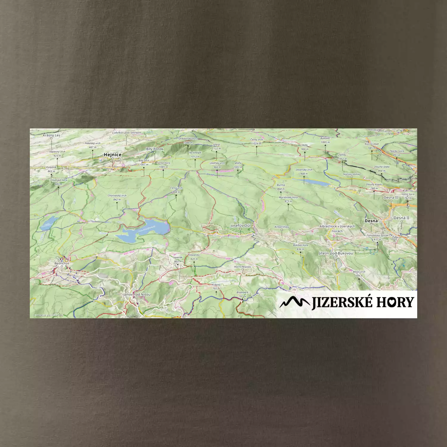 Jizerské hory mapa