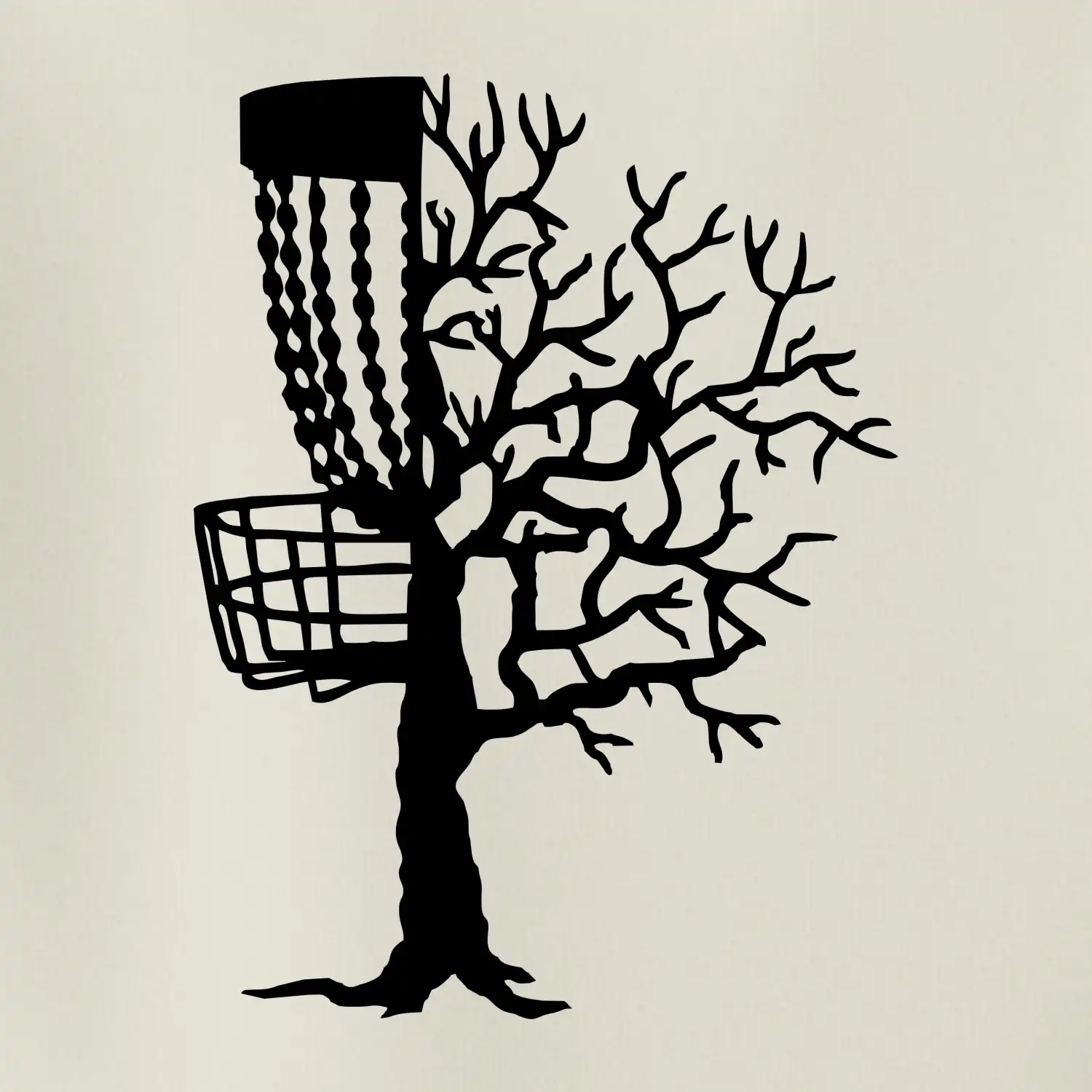 Disc golf pozor strom