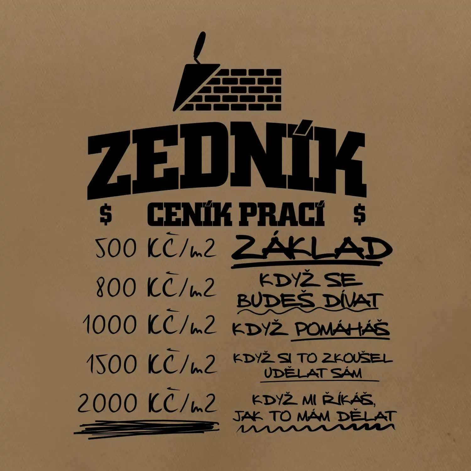 Ceník zedníka - cena za metr