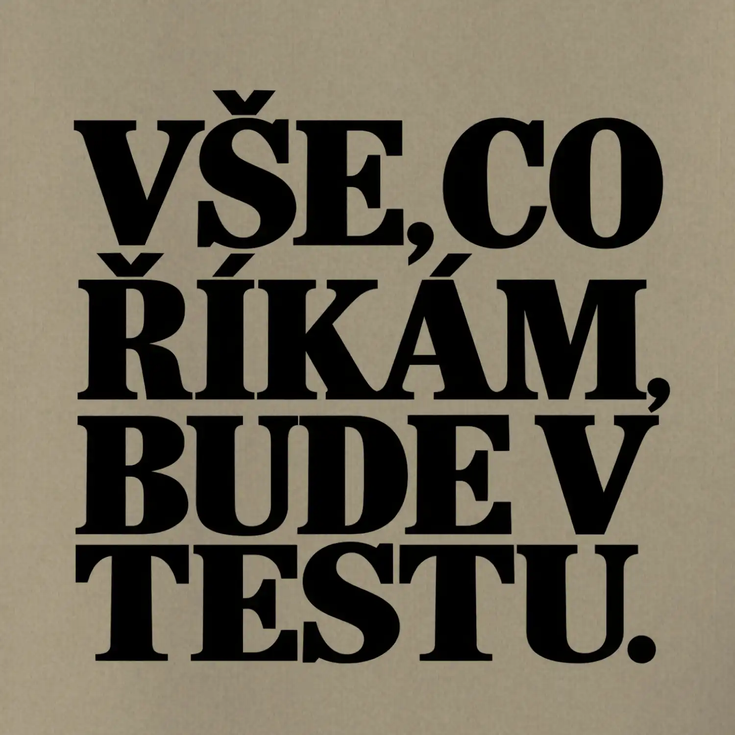 Vše co říkám bude v testu