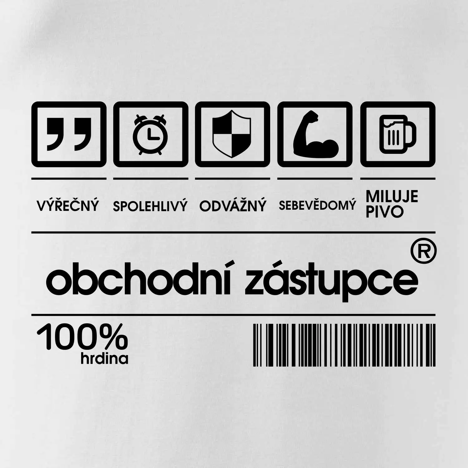 Čárový kód obchodní zástupce