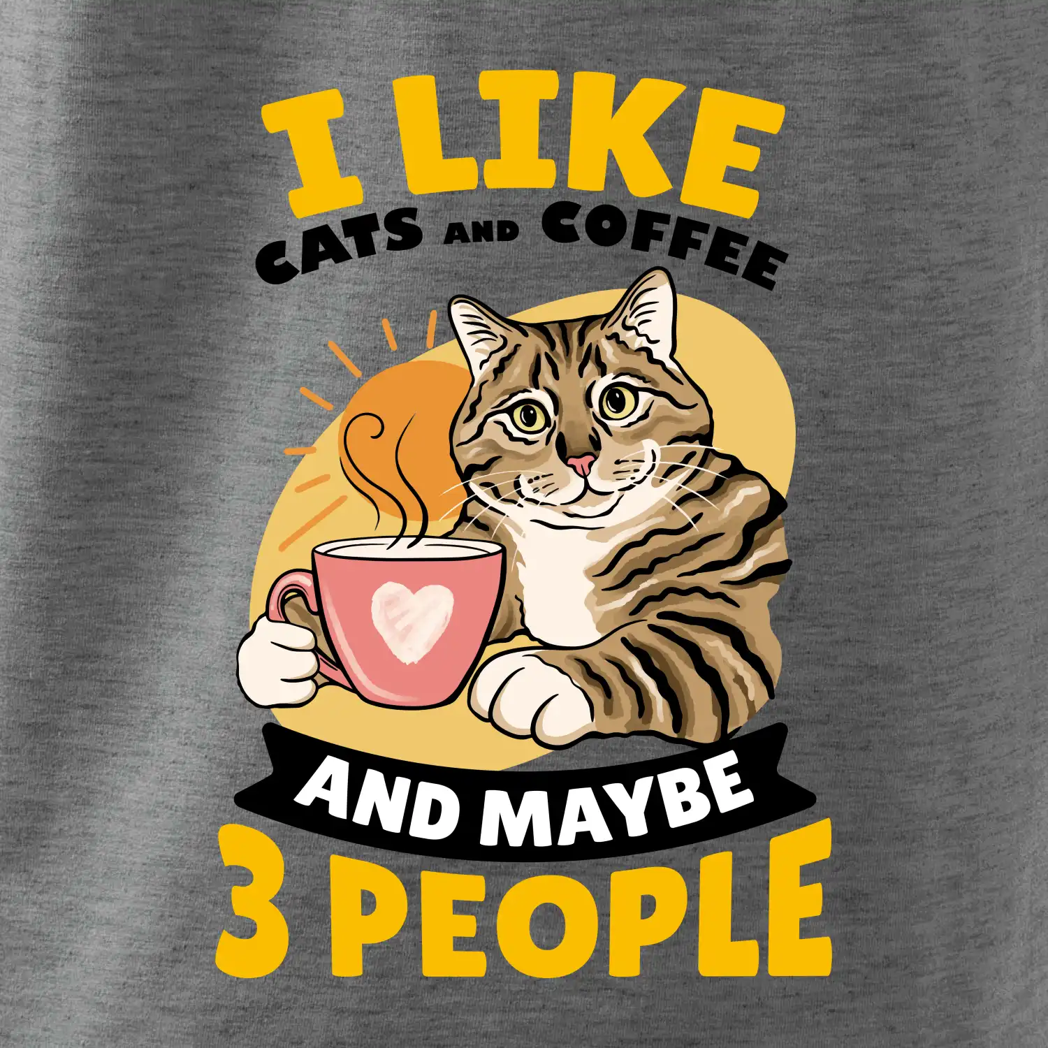 I like cats and coffee and maybe 3 people