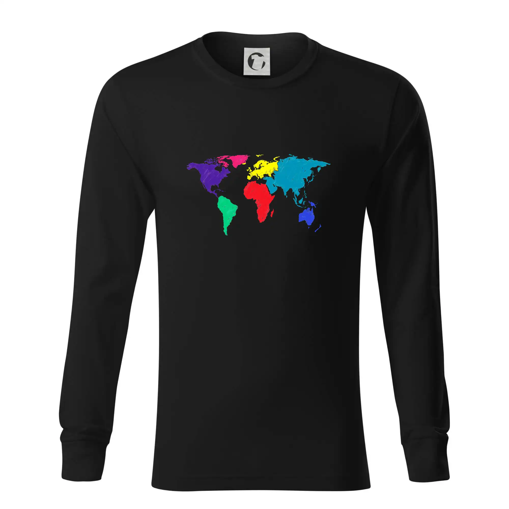 Světové kontinenty bez názvů - barevné